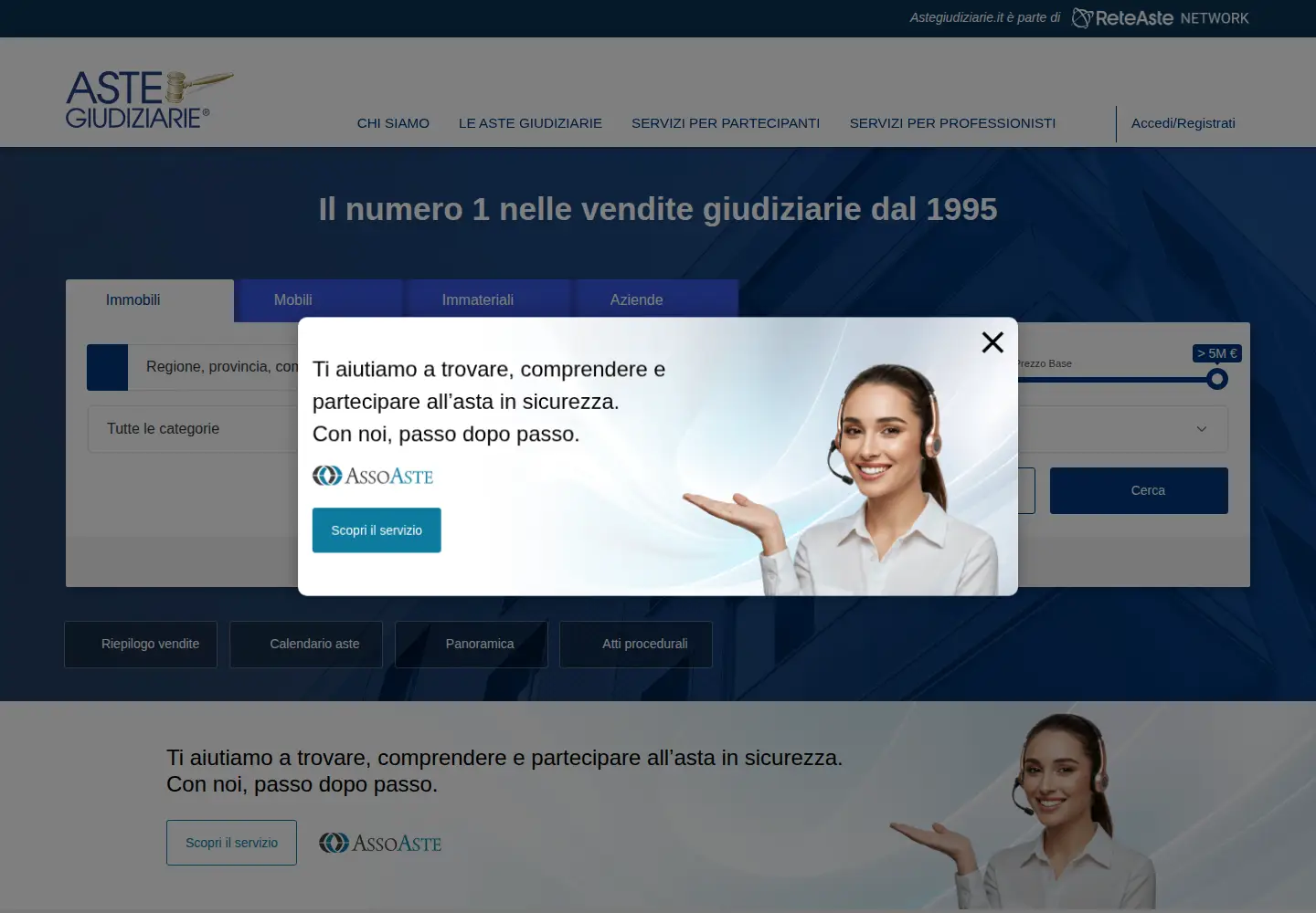 Screenshot of astegiudiziarie.it