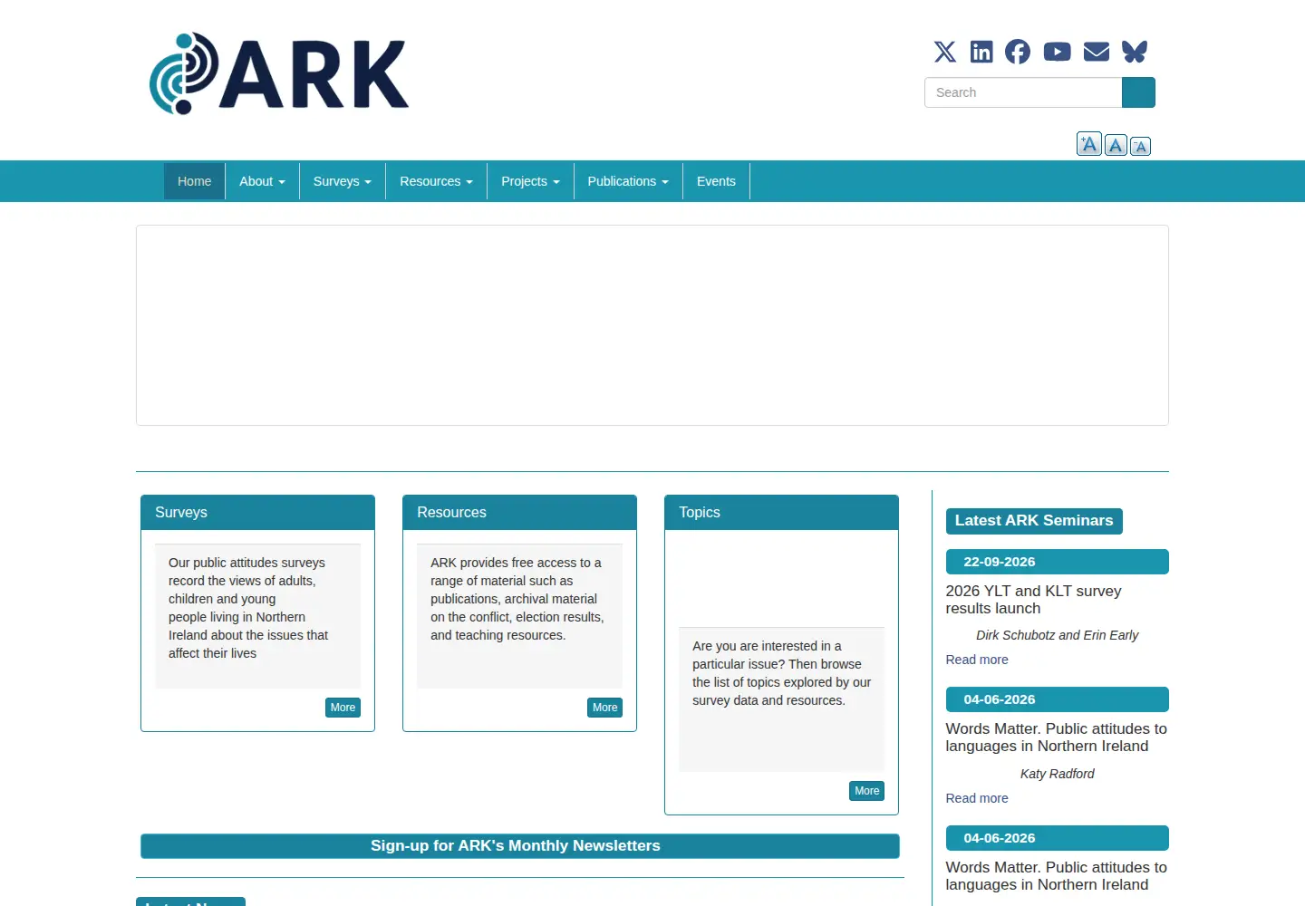 Screenshot of ark.ac.uk
