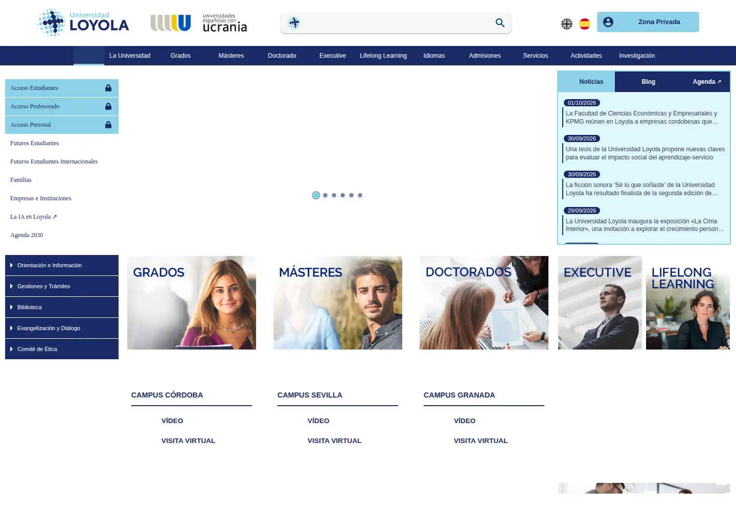 Screenshot of uloyola.es