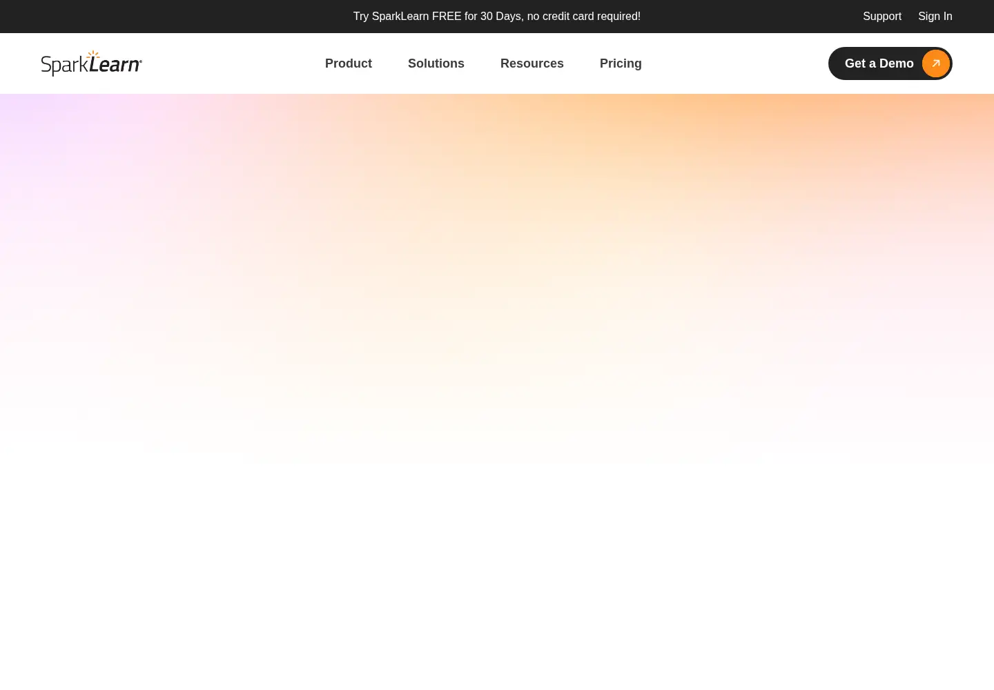 Screenshot of sparklearn.com
