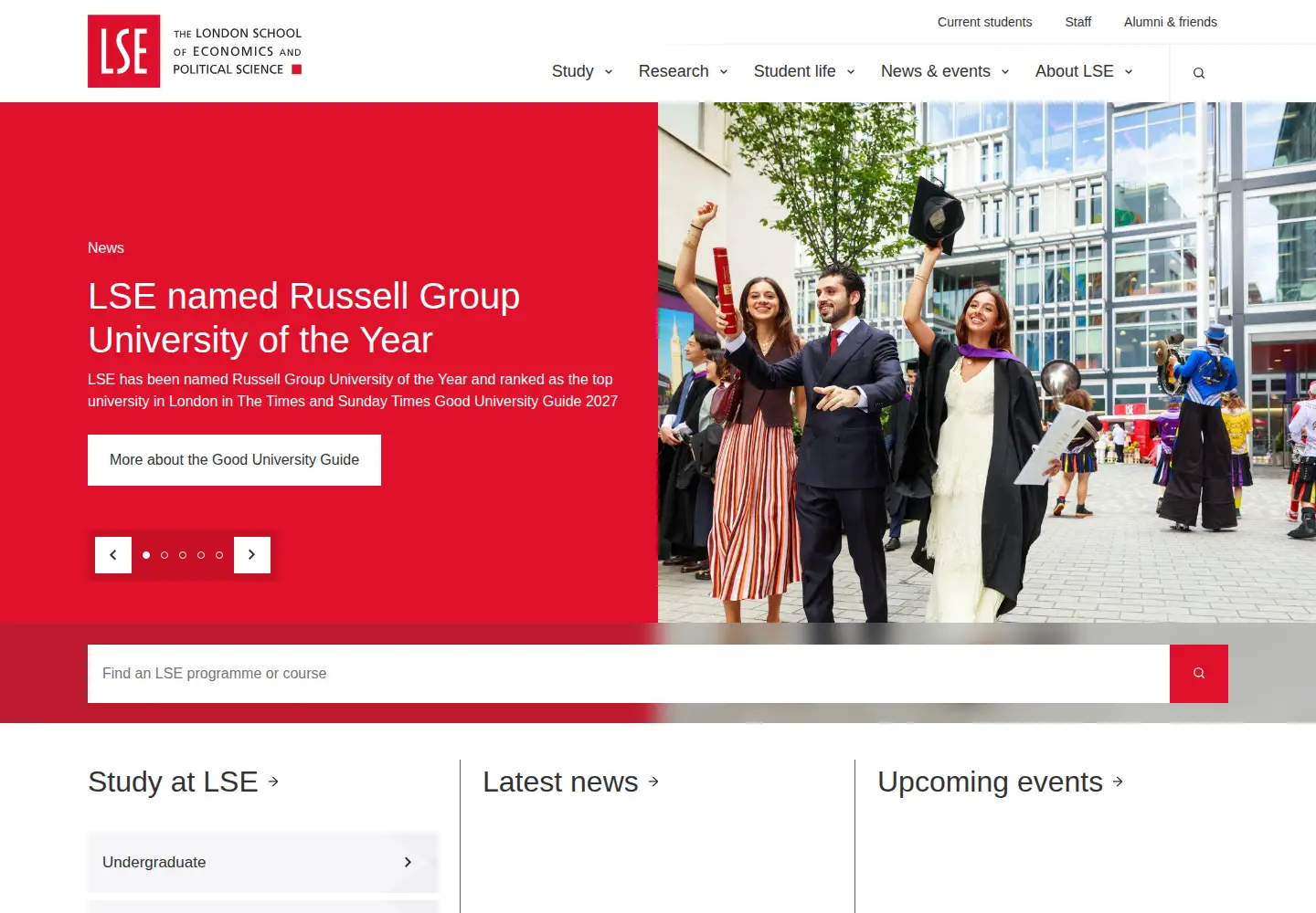 Screenshot of lse.ac.uk