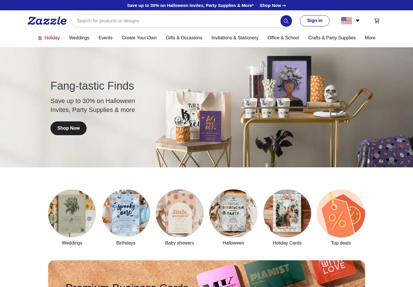 Screenshot of zazzle.com