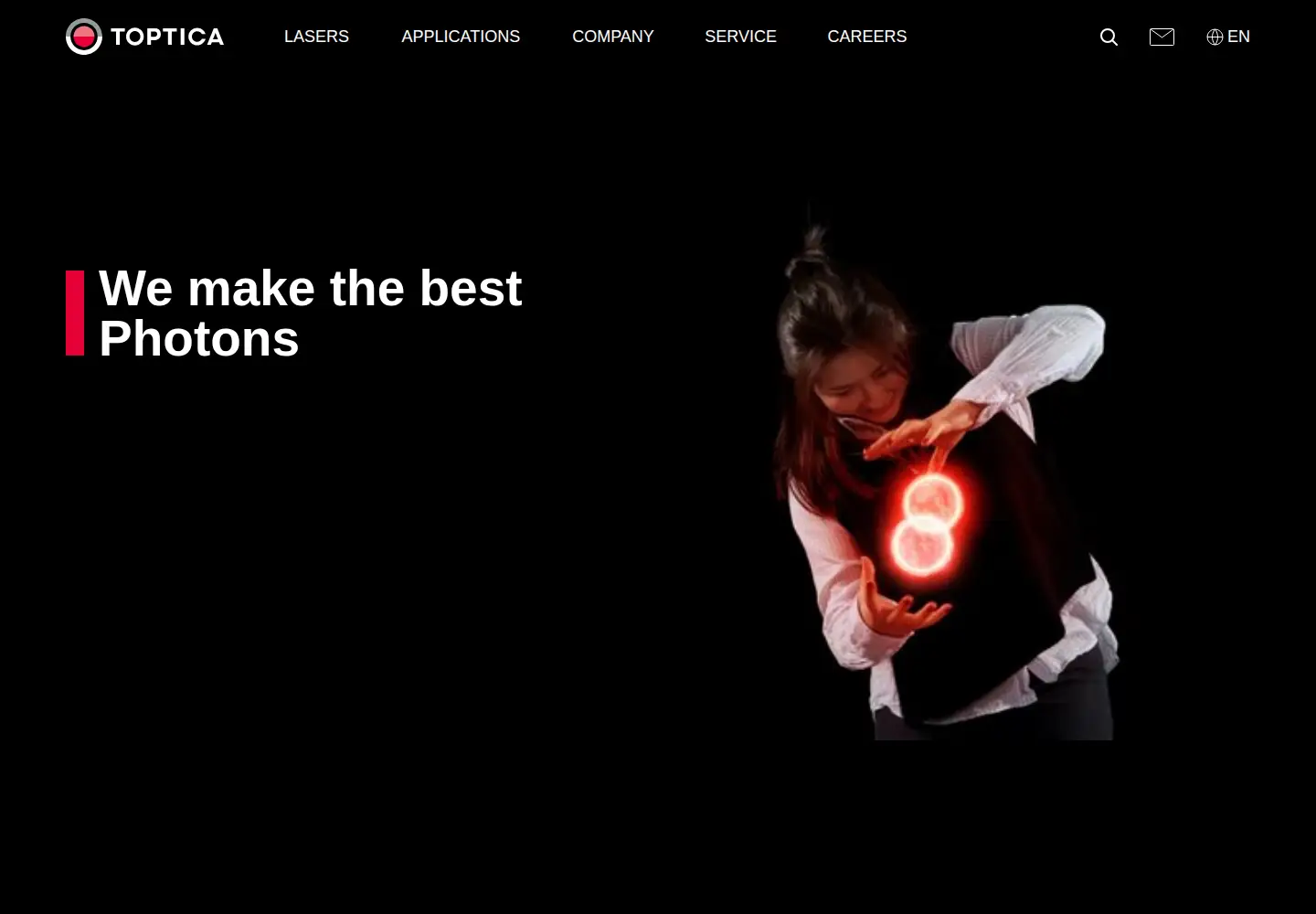 Screenshot of toptica.com