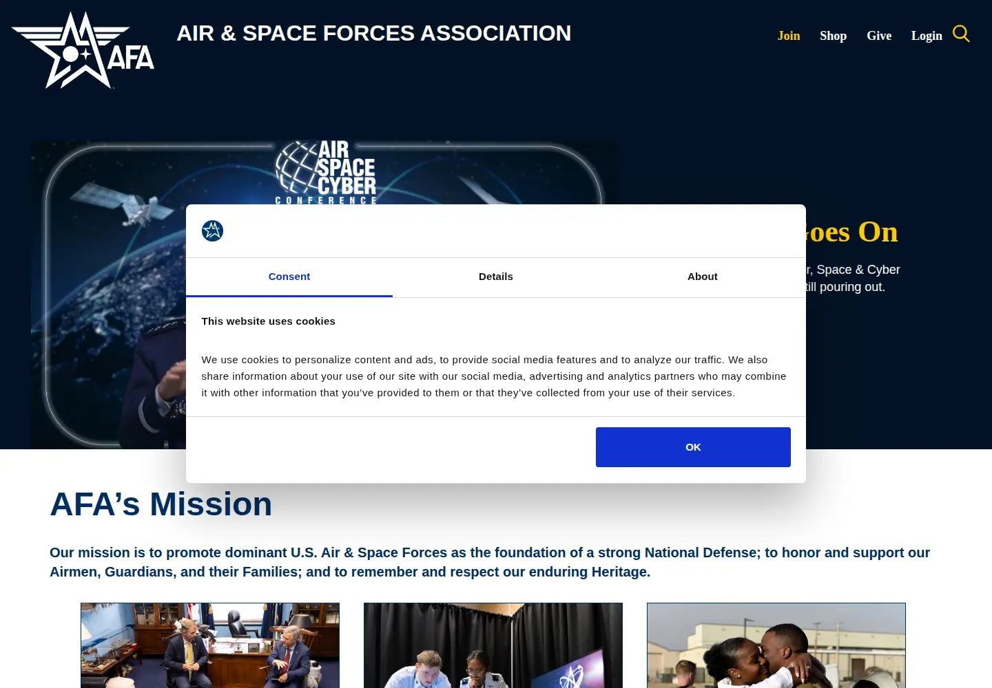 Screenshot of afa.org