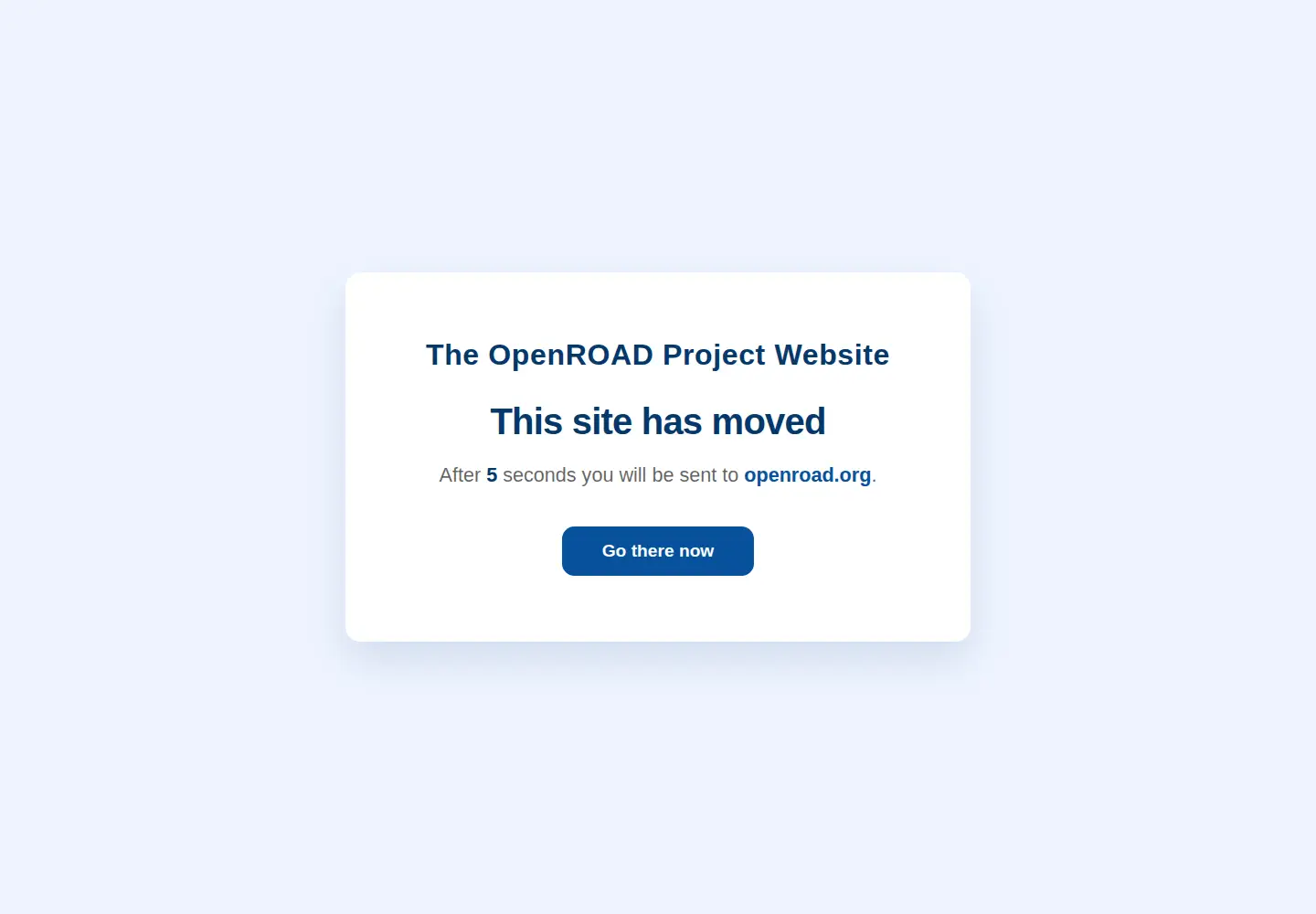 Screenshot of theopenroadproject.org