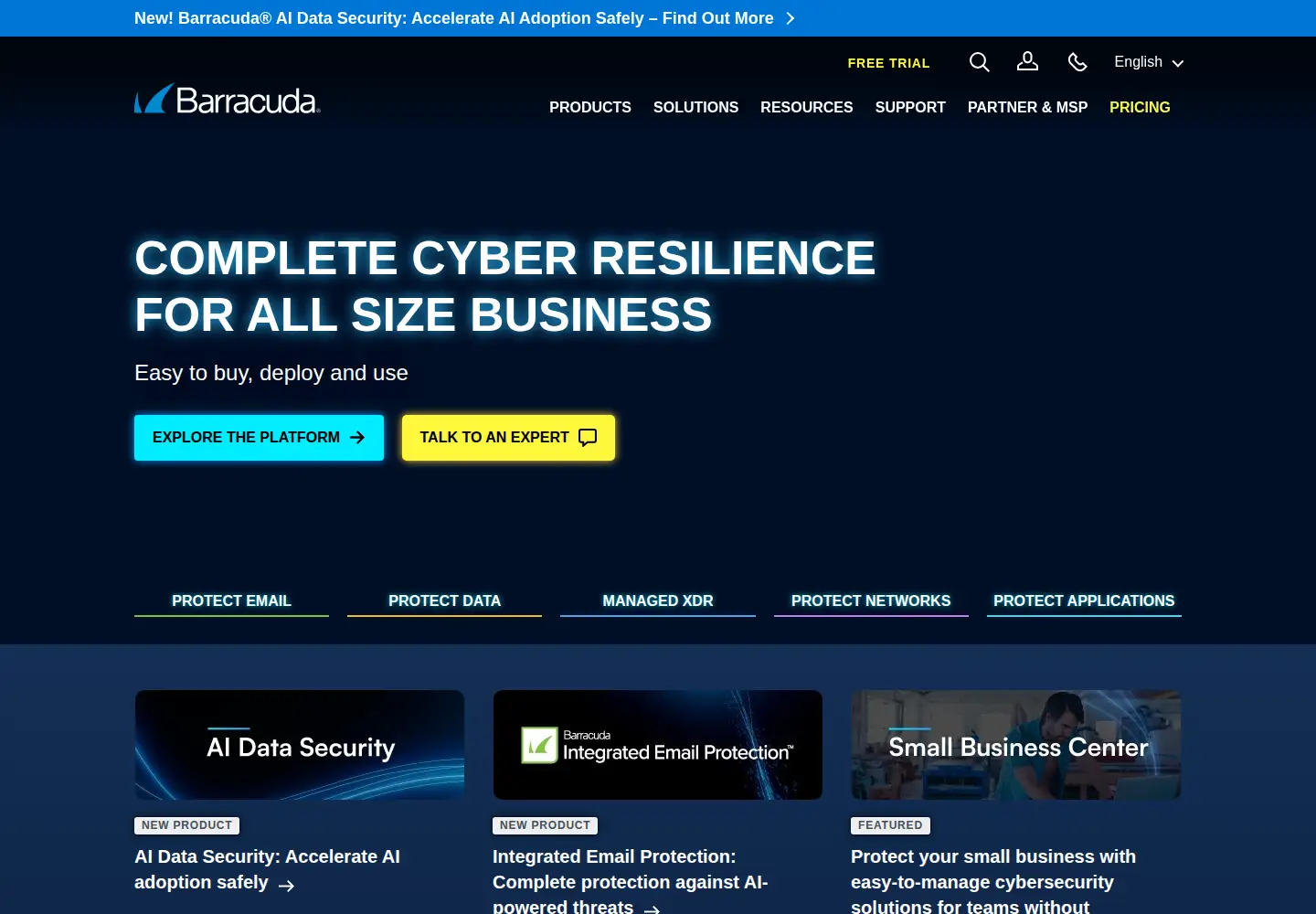Screenshot of barracuda.com