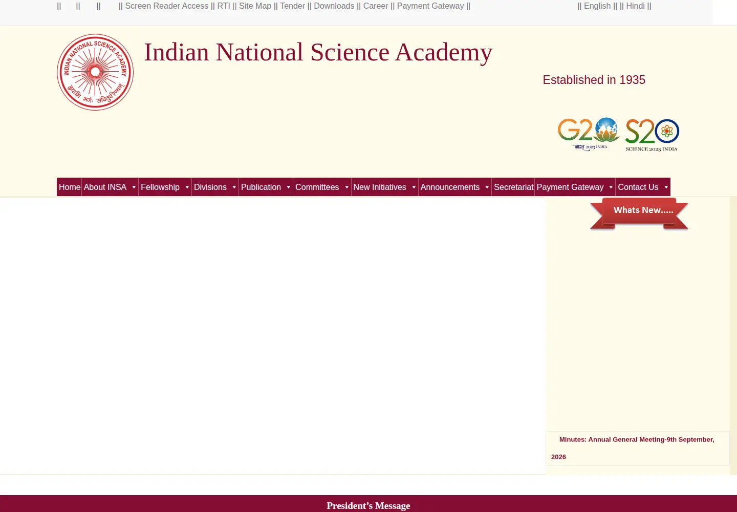 Screenshot of insaindia.res.in