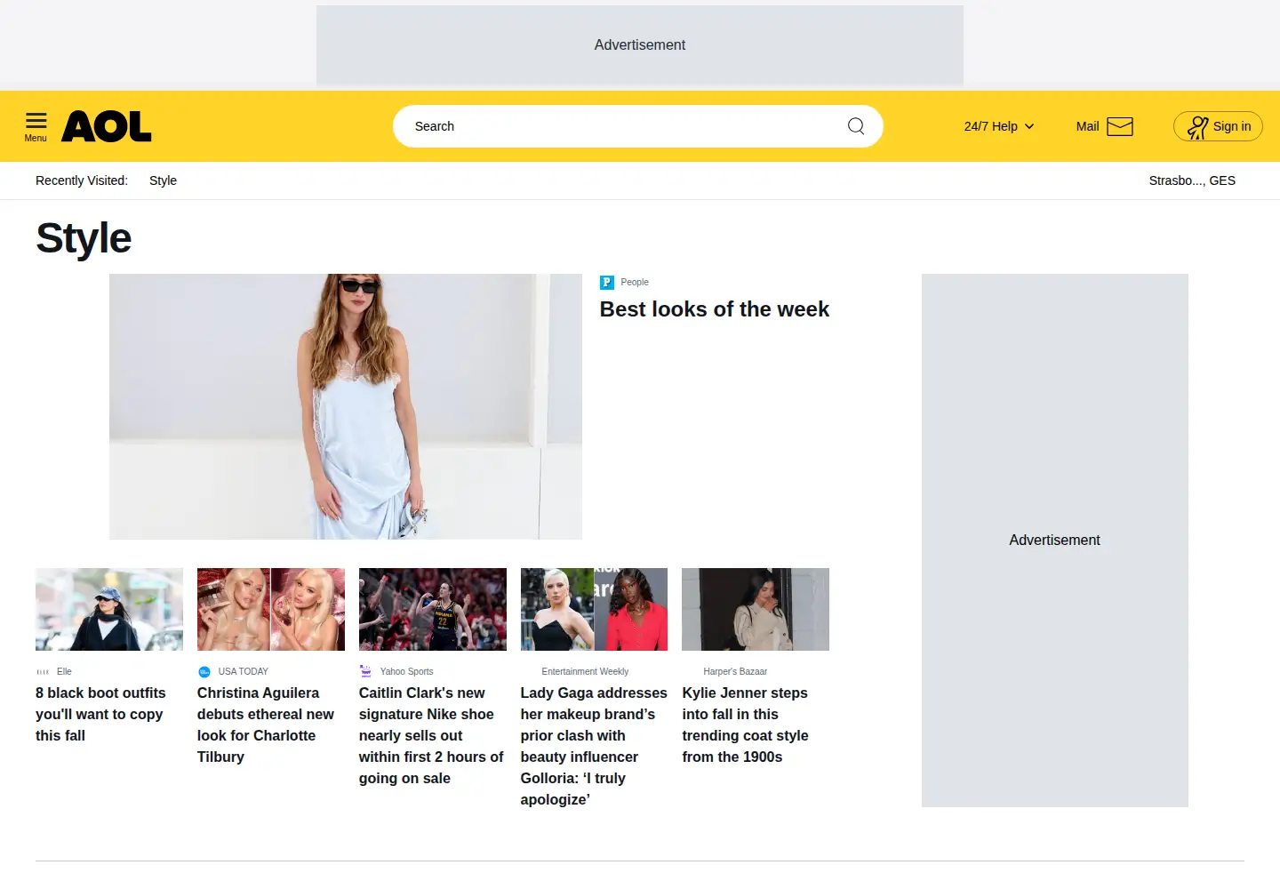 Screenshot of stylelist.com