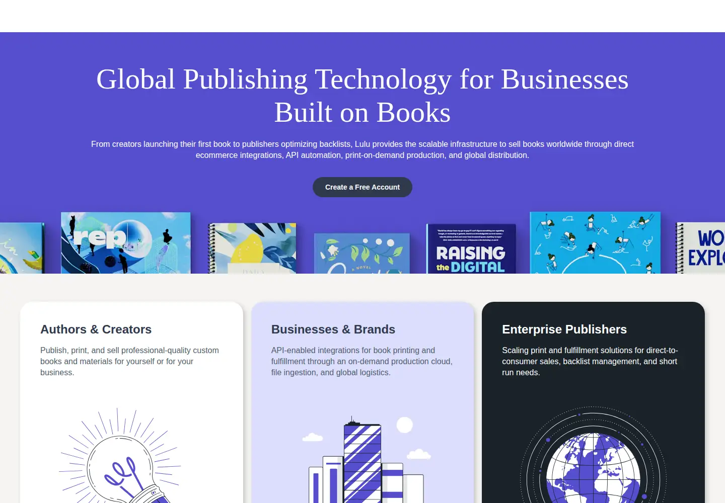 Screenshot of lulu.com