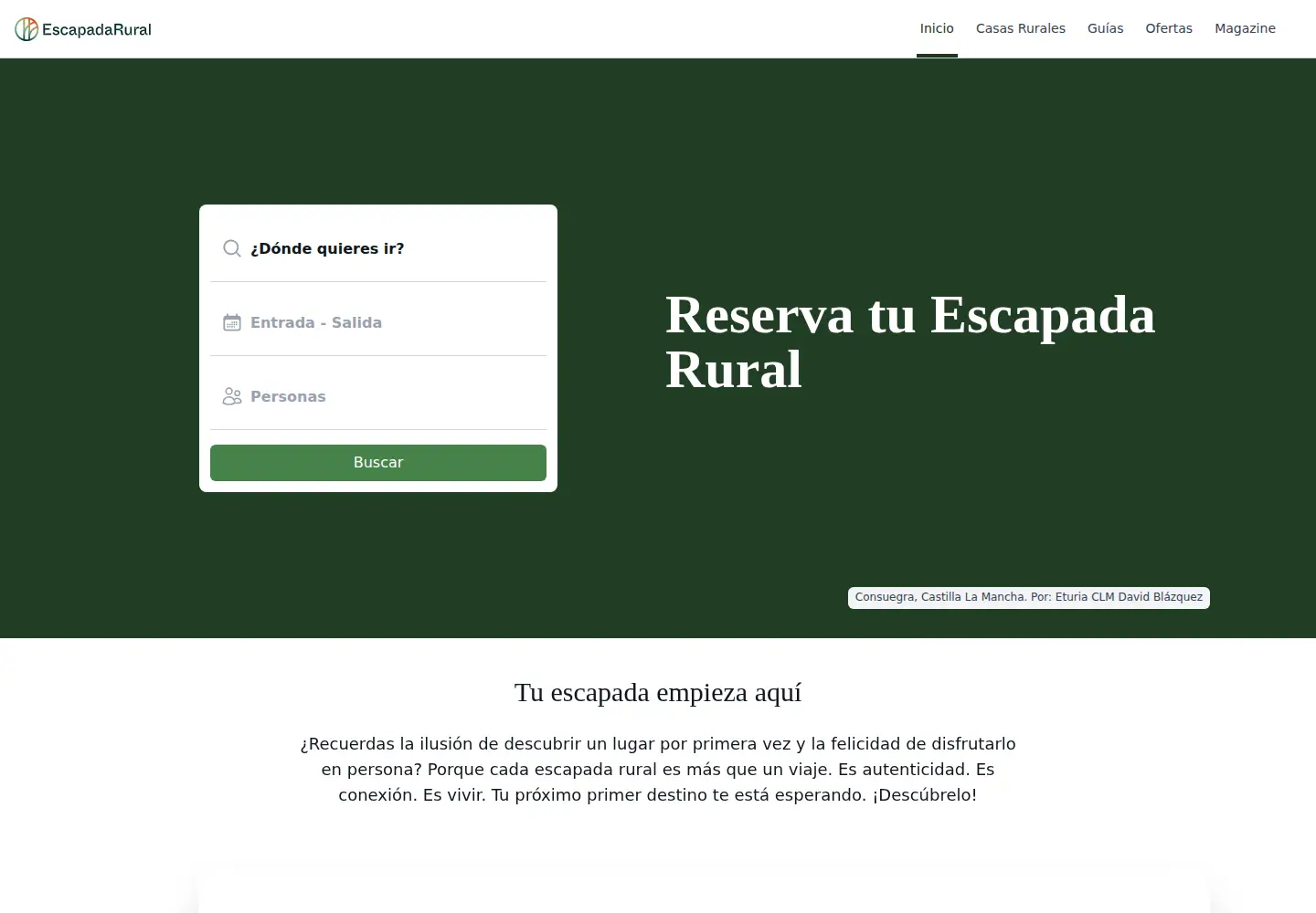 Screenshot of escapadarural.com