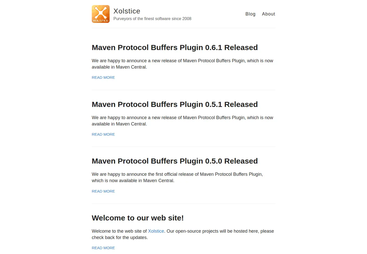 Screenshot of xolstice.org