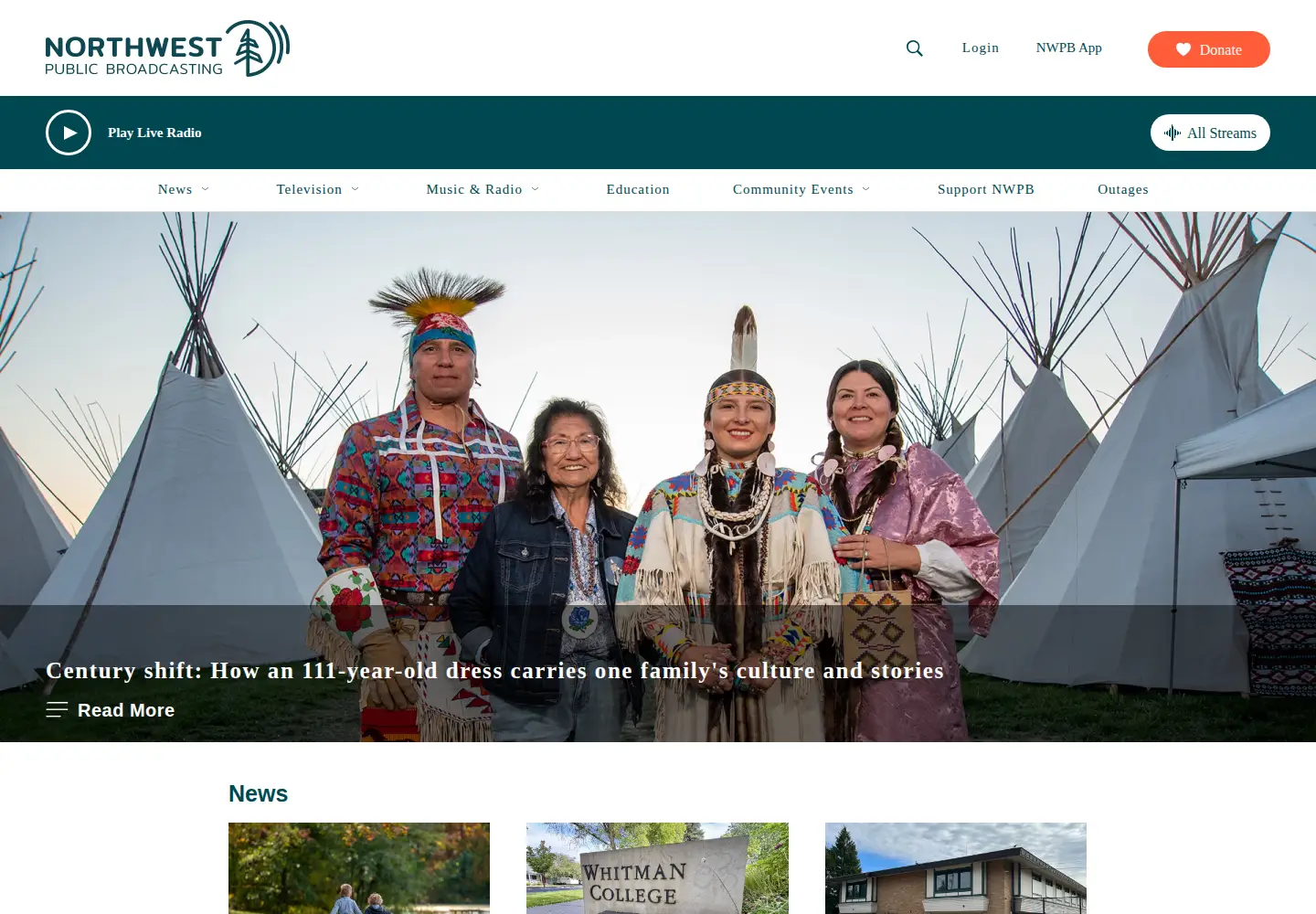 Screenshot of nwpb.org