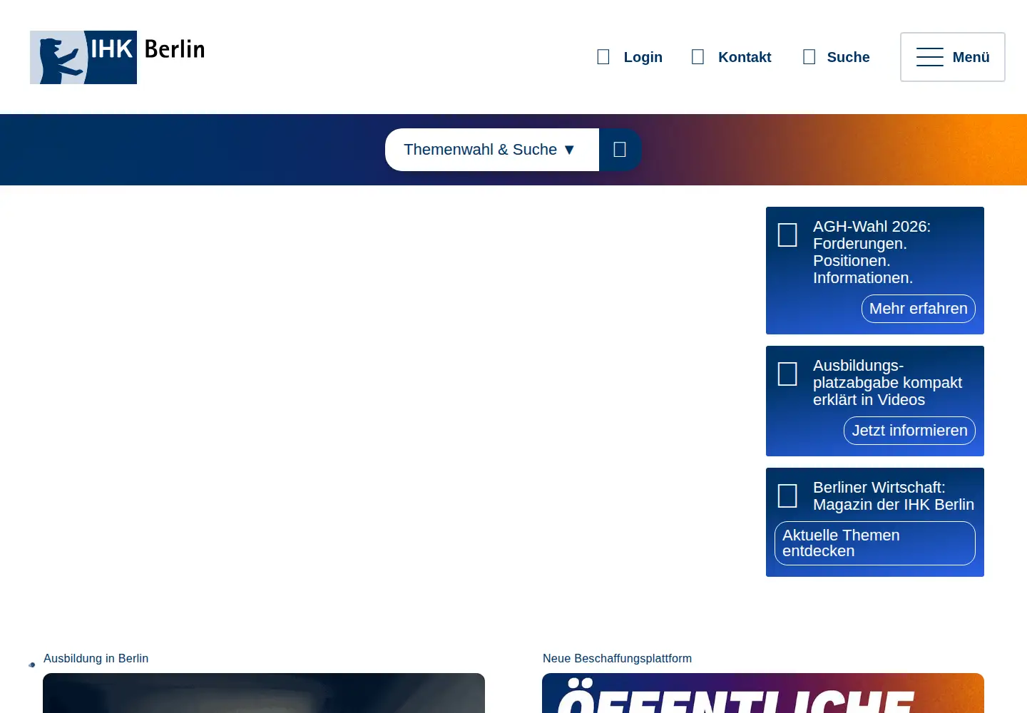 Screenshot of ihk-berlin.de