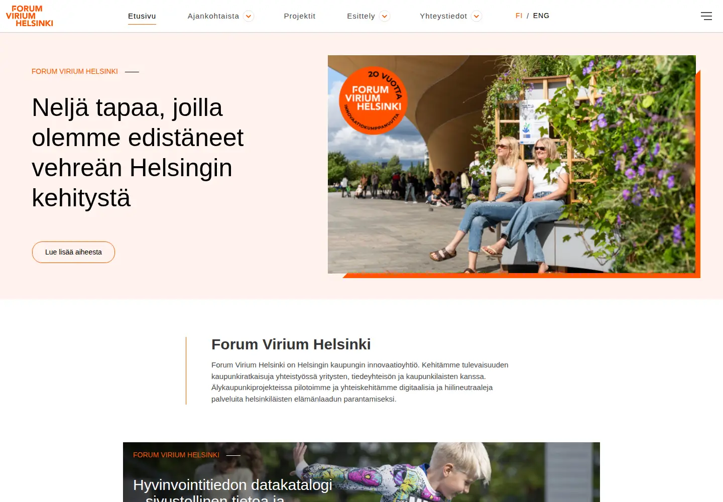 Screenshot of forumvirium.fi