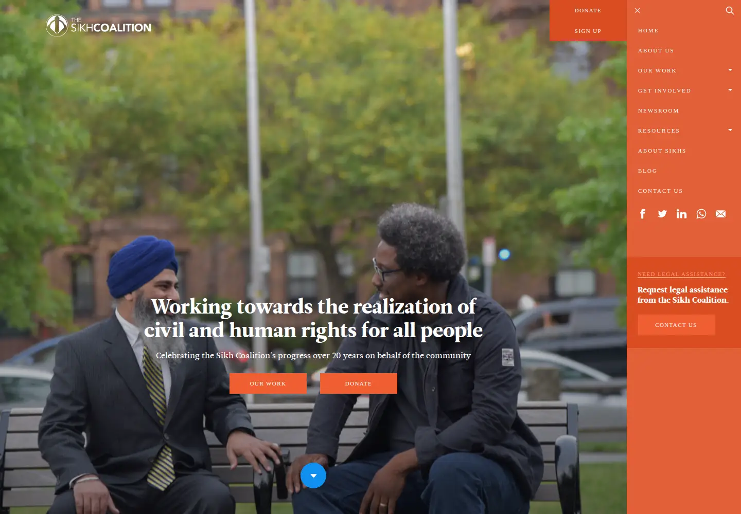 Screenshot of sikhcoalition.org