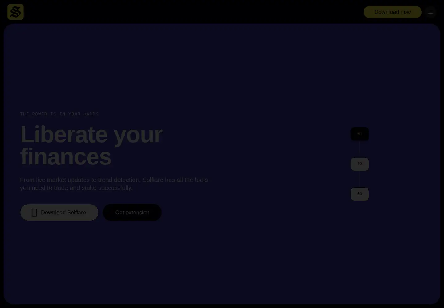 Screenshot of solflare.com