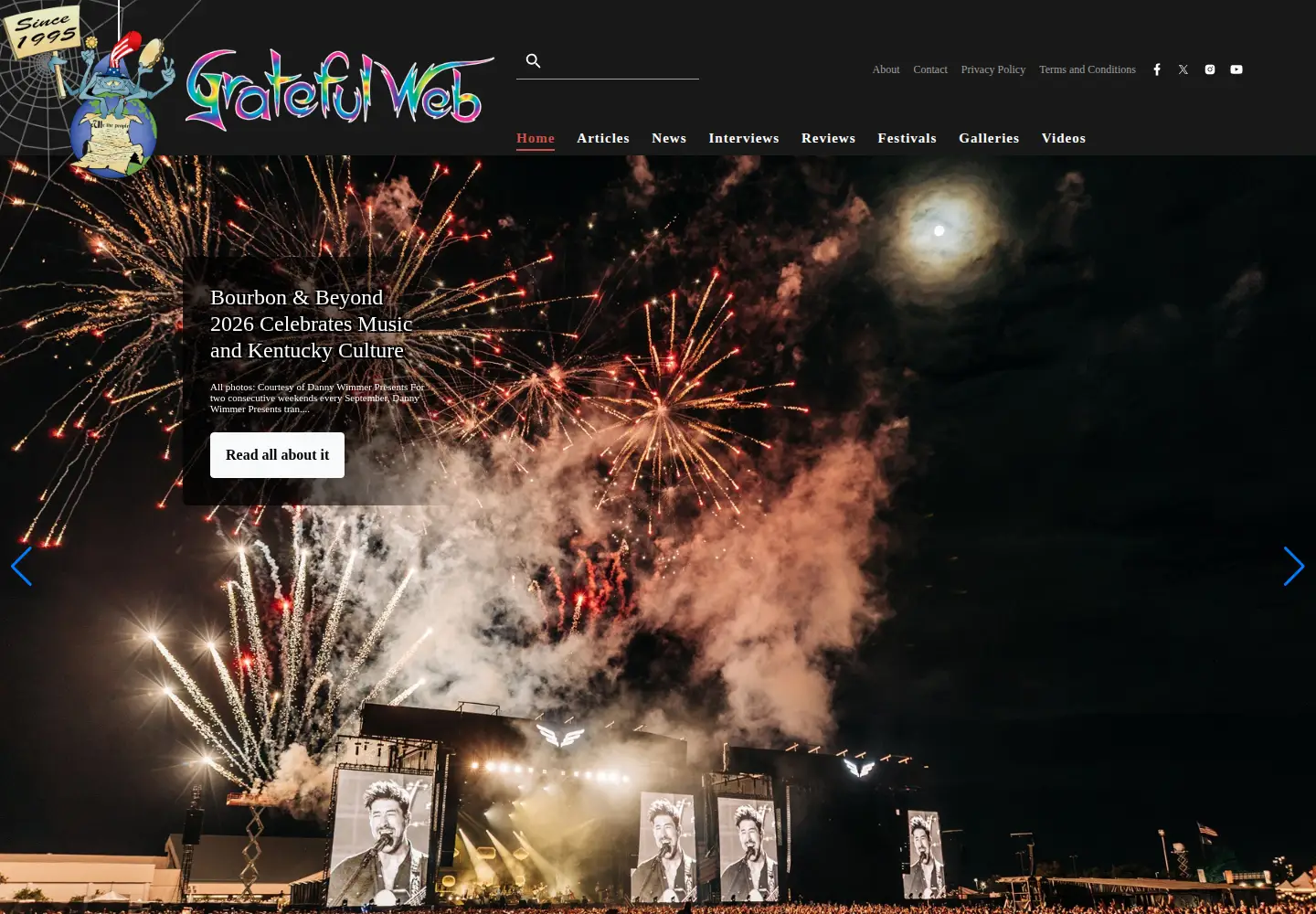 Screenshot of gratefulweb.com