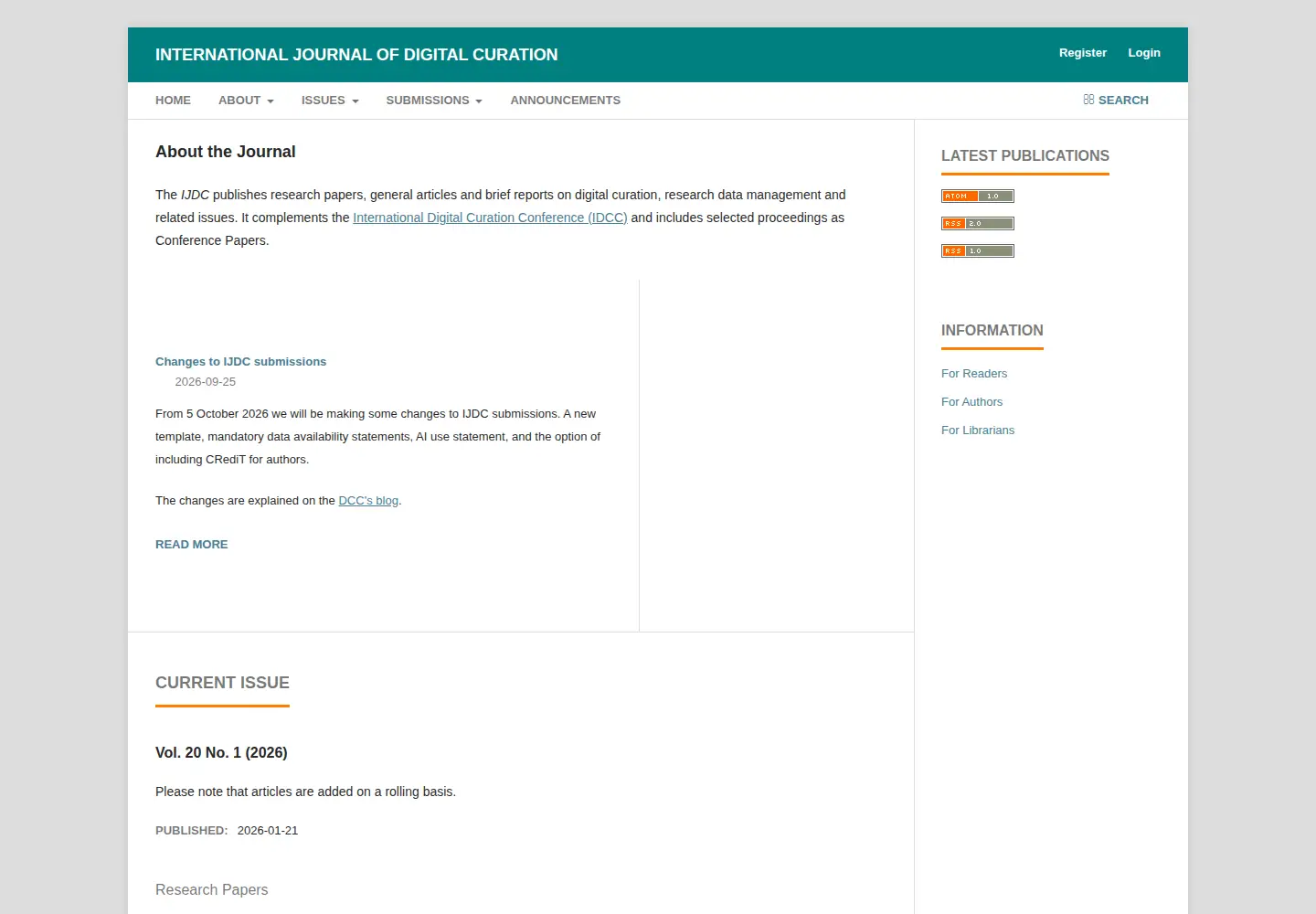 Screenshot of ijdc.net