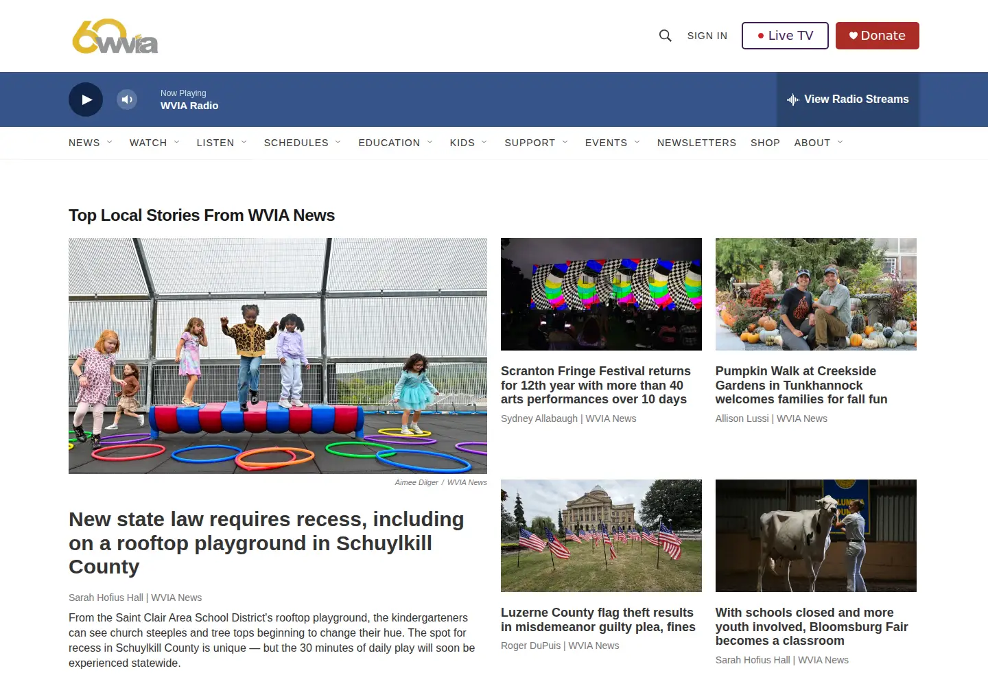 Screenshot of wvia.org
