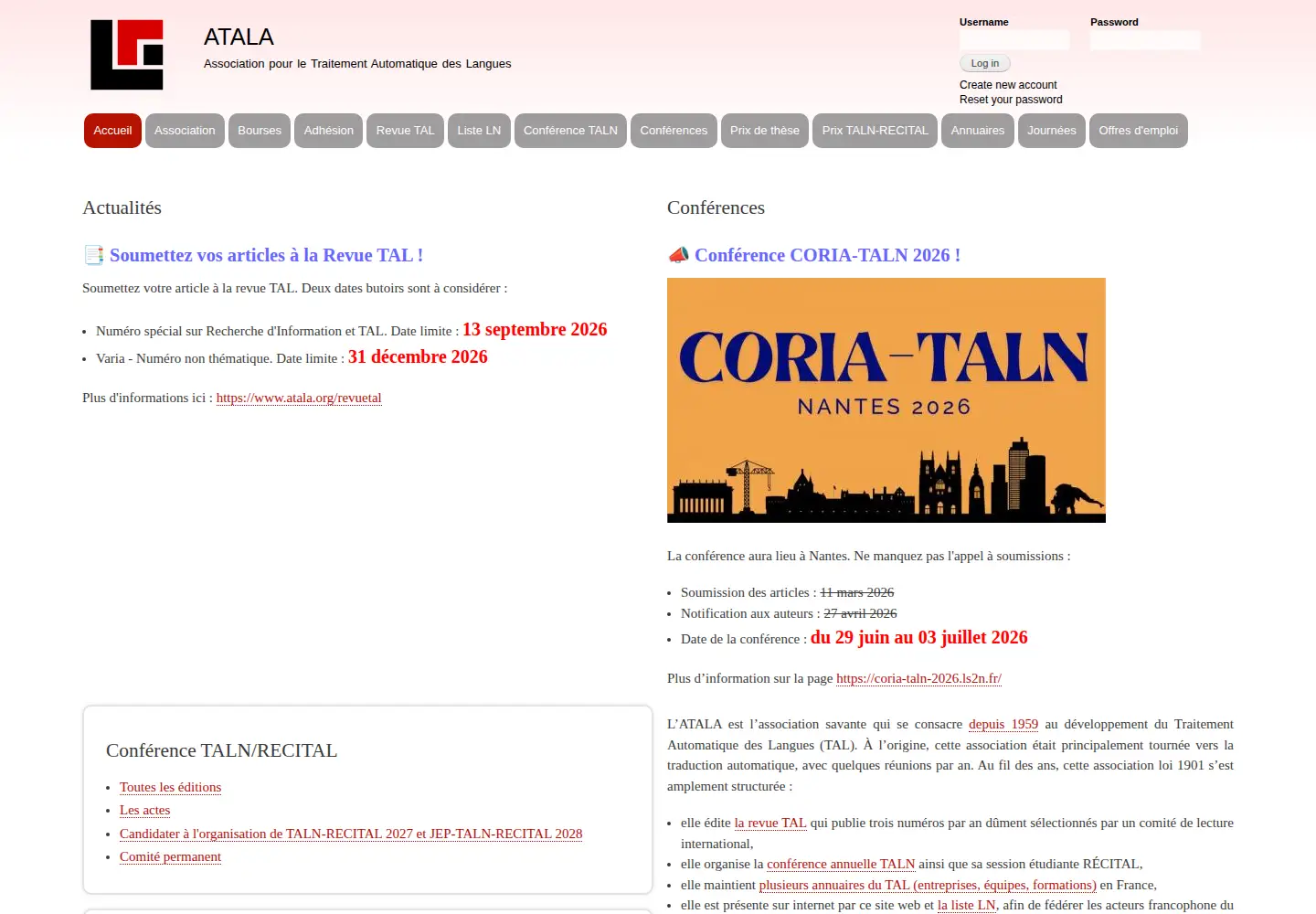 Screenshot of atala.org
