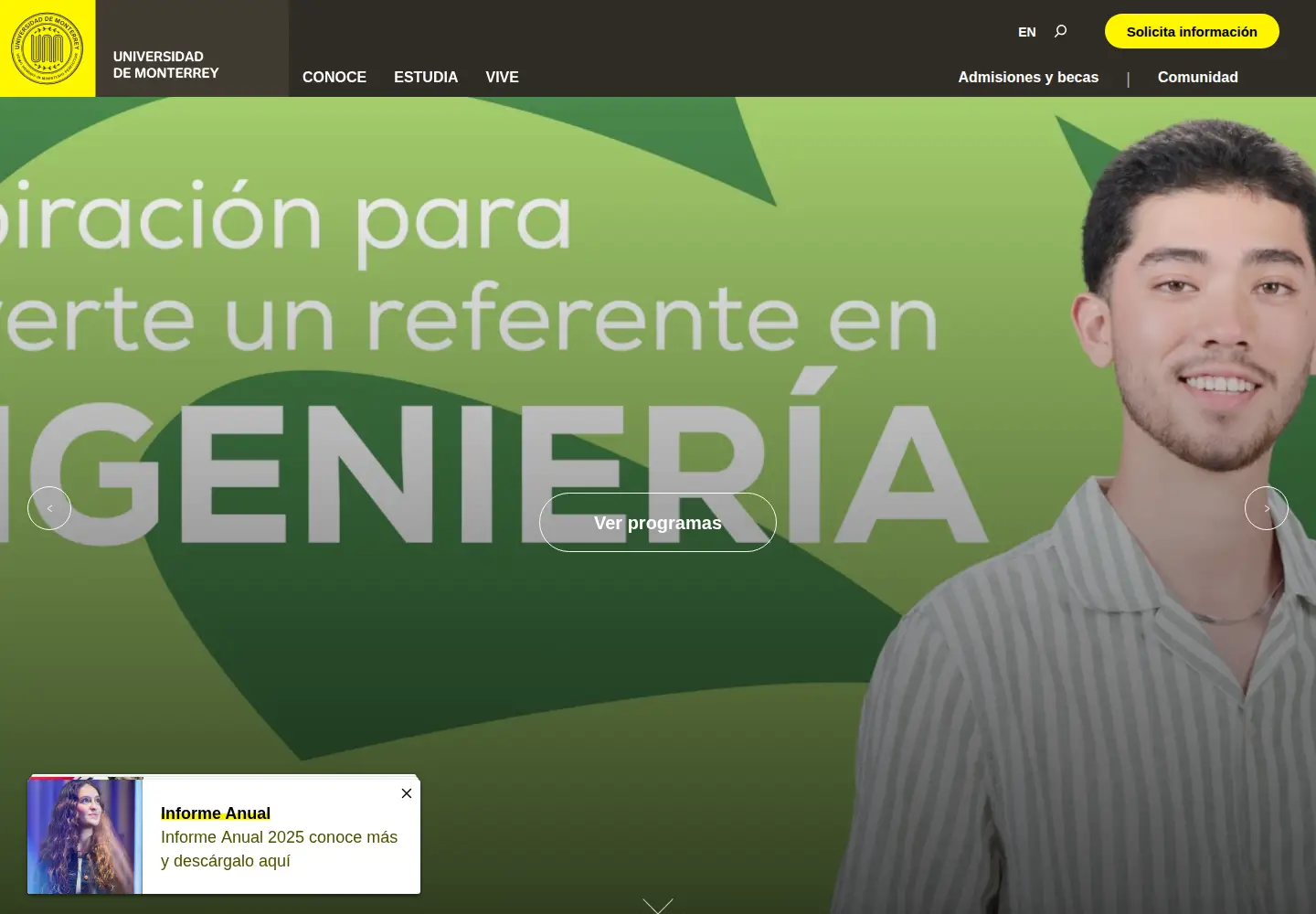 Screenshot of udem.edu.mx