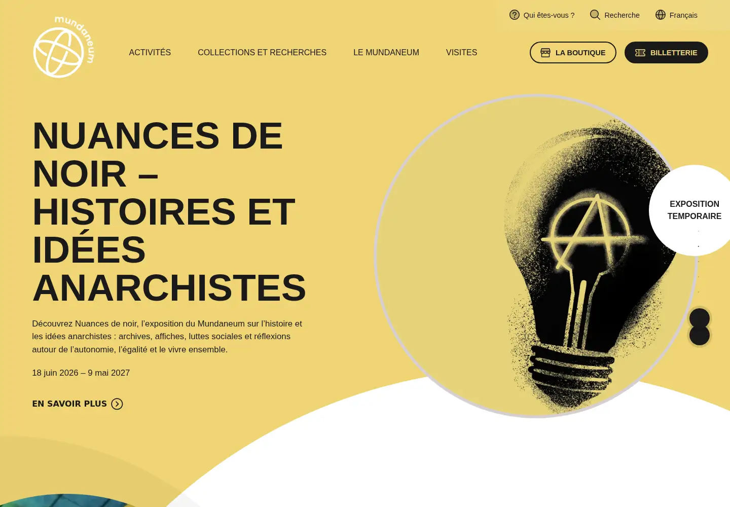 Screenshot of mundaneum.org