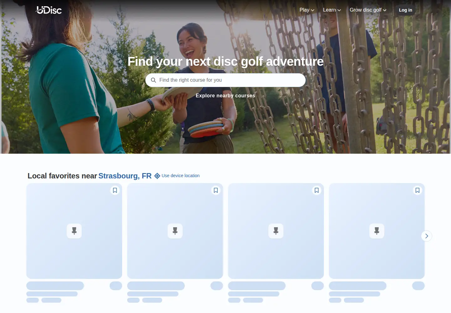 Screenshot of udisc.com