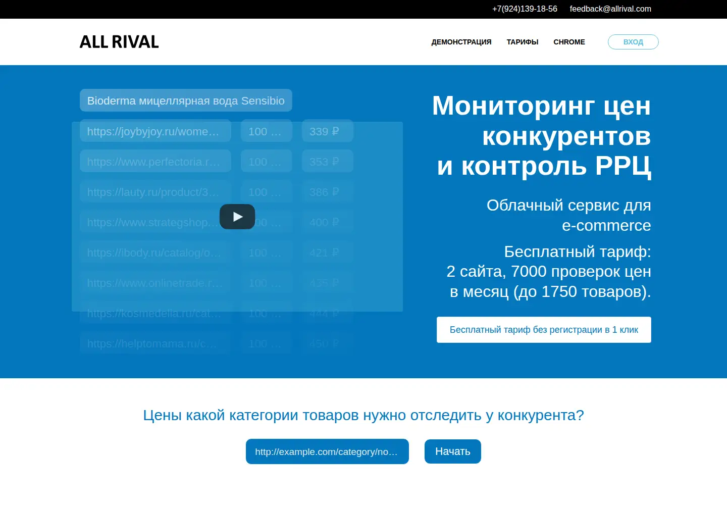 Screenshot of allrival.com