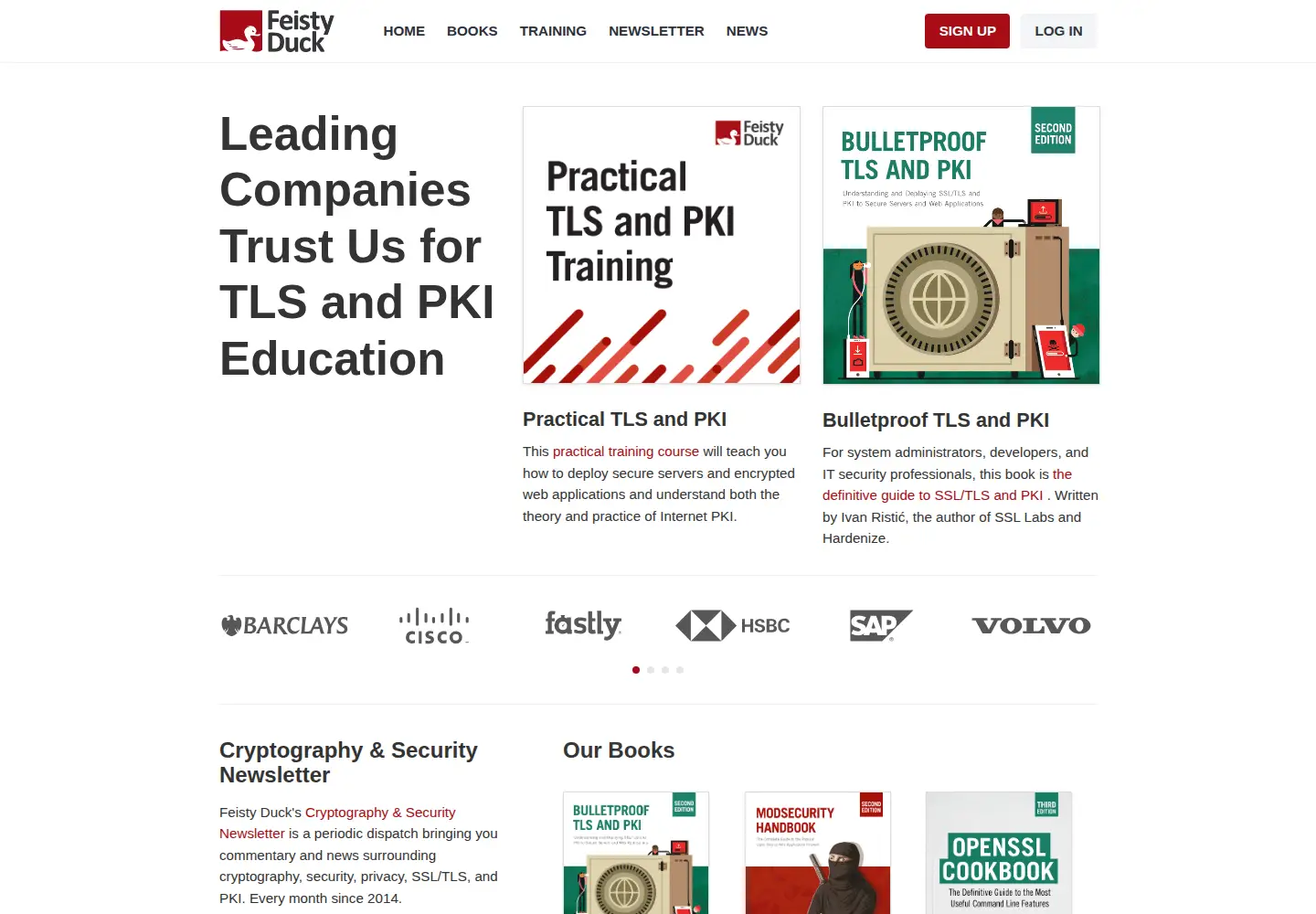 Screenshot of feistyduck.com