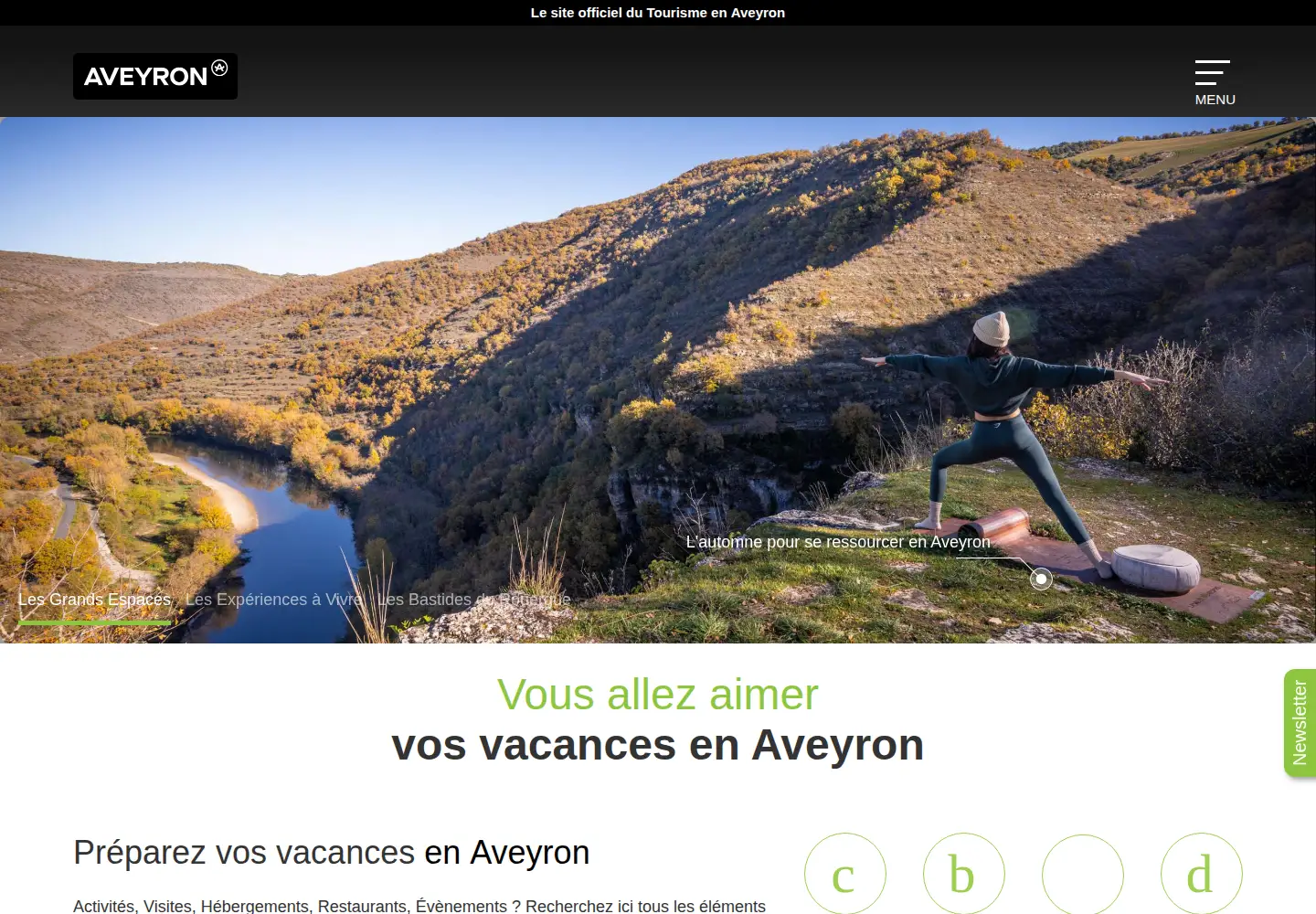 Screenshot of tourisme-aveyron.com