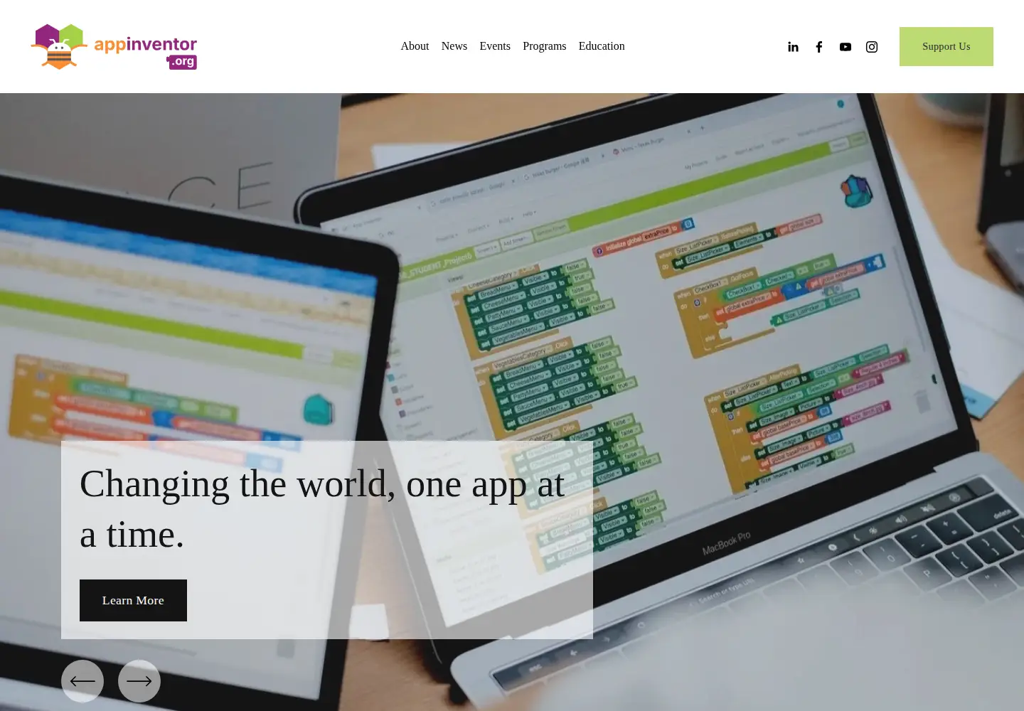 Screenshot of appinventor.org