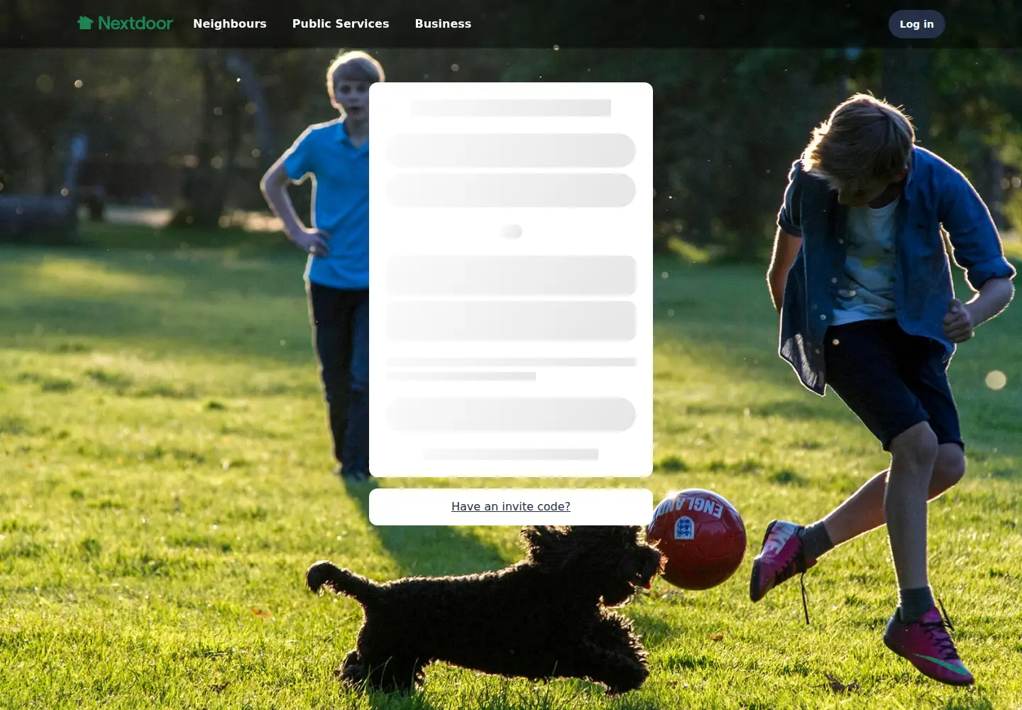 Screenshot of nextdoor.co.uk