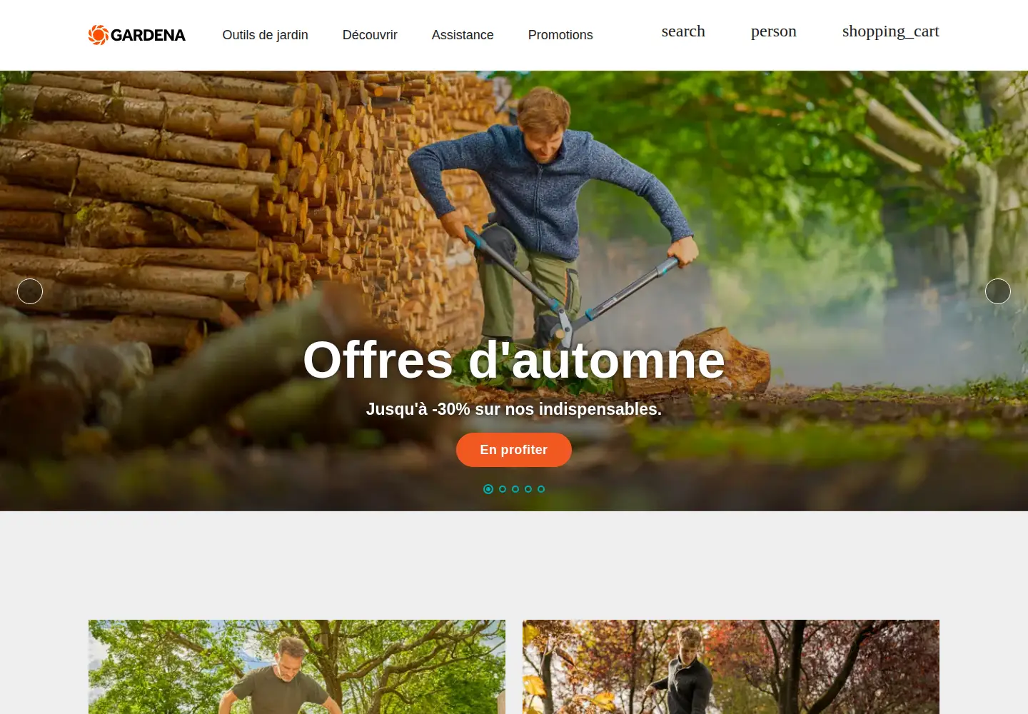 Screenshot of gardena.com