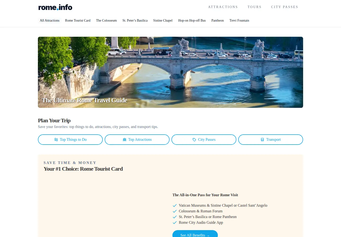 Screenshot of rome.info