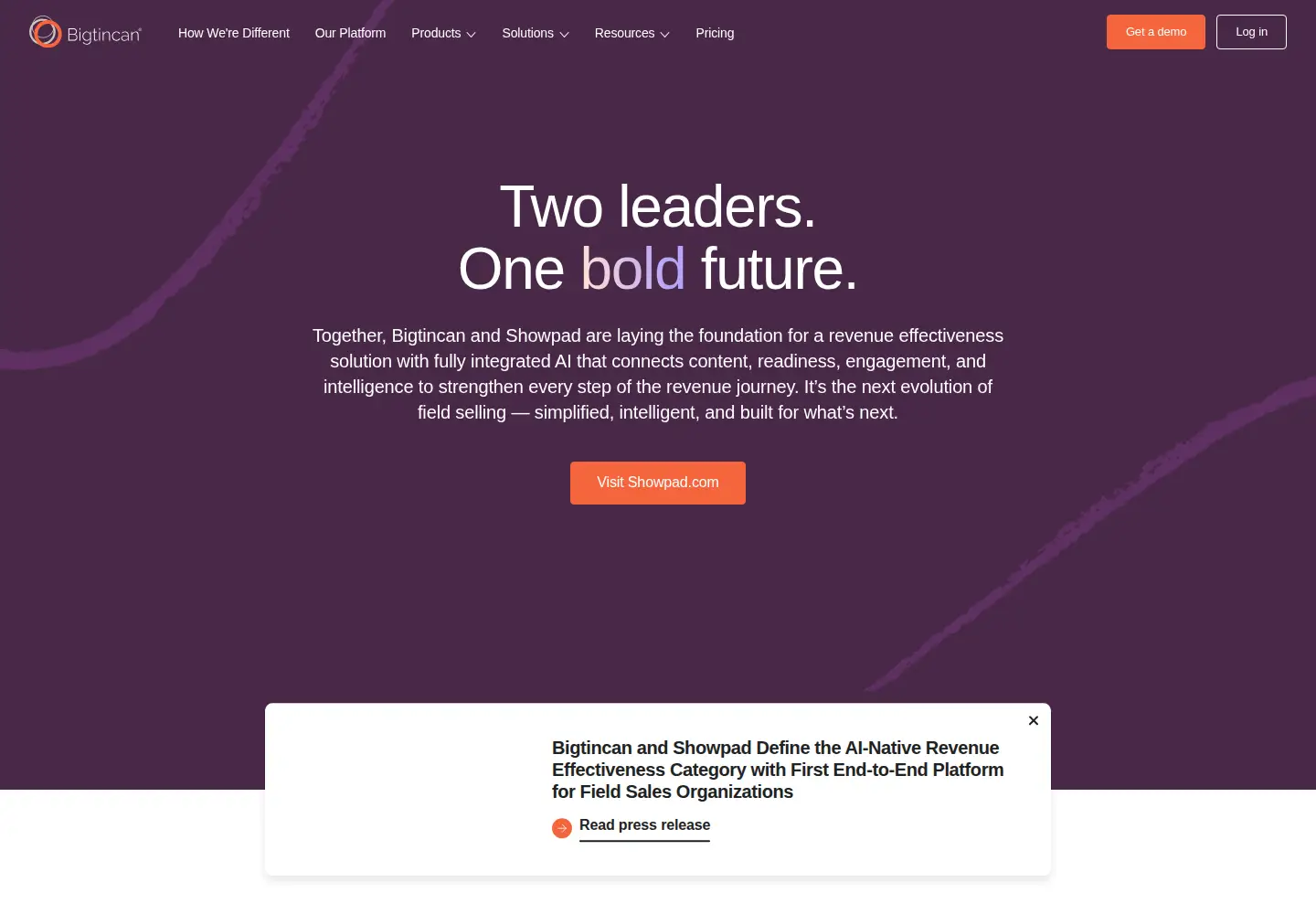 Screenshot of bigtincan.com