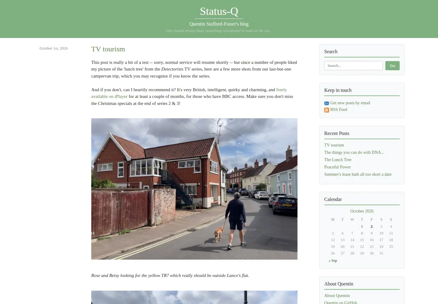 Captured homepage of statusq.org in the current scan