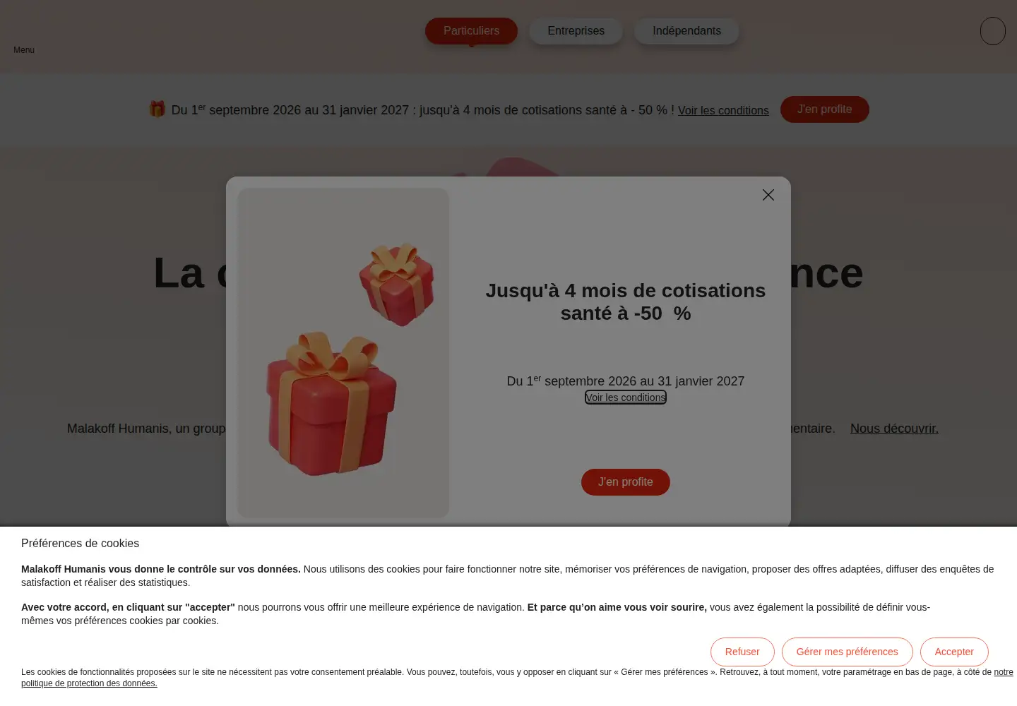 Screenshot of malakoffhumanis.com