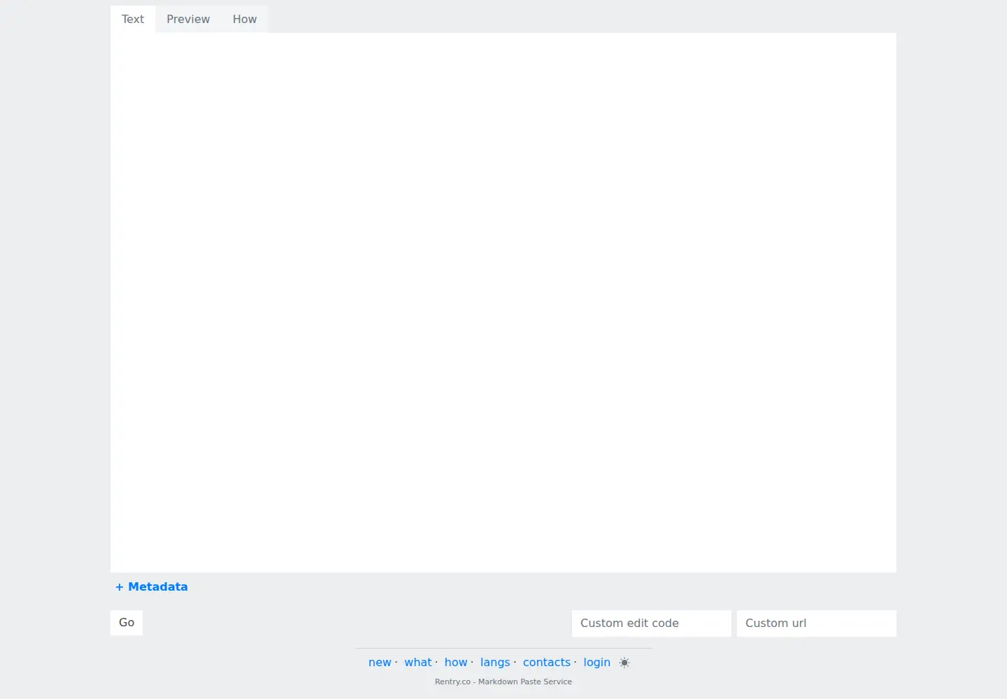 Screenshot of rentry.org