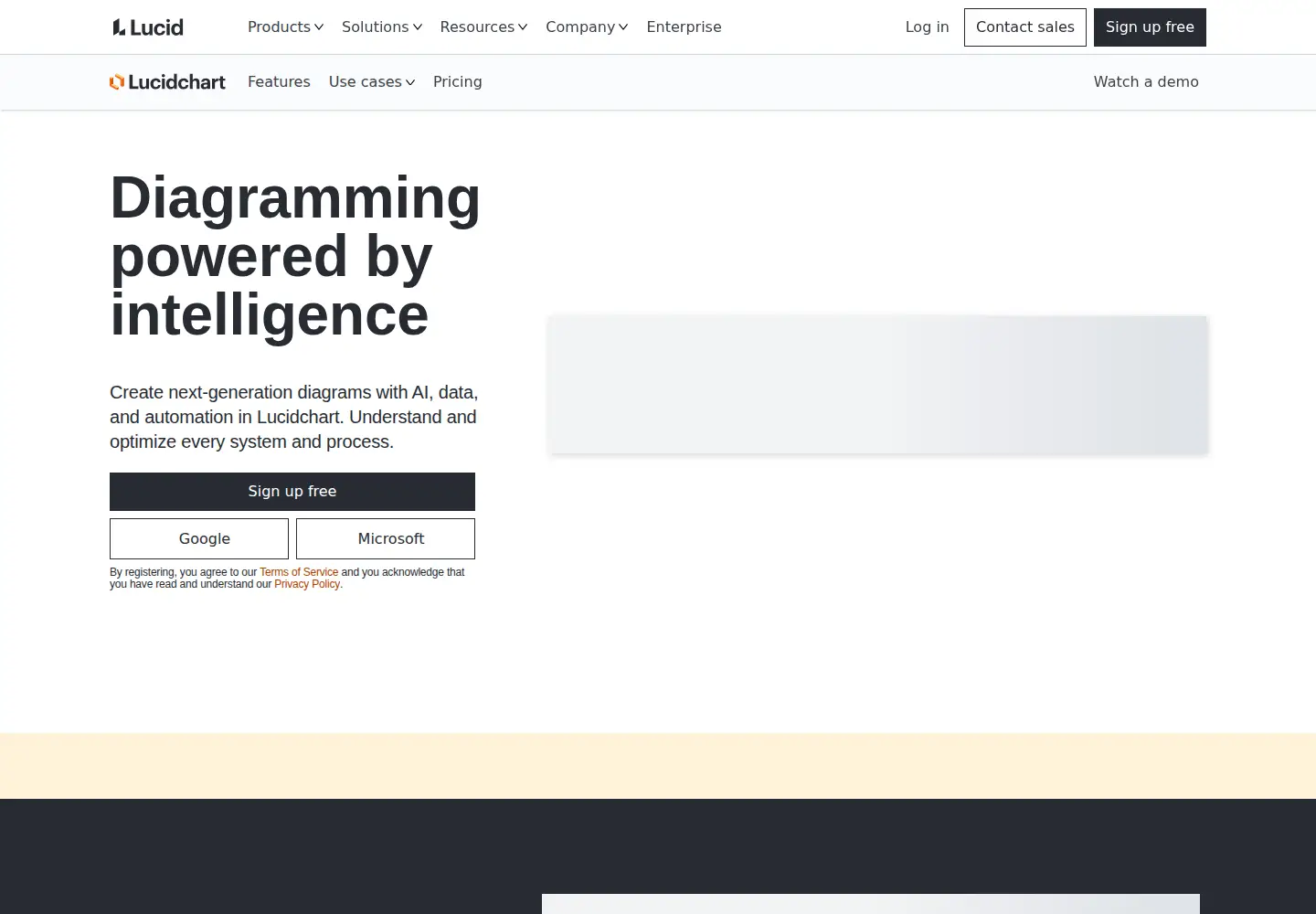 Screenshot of lucidchart.com