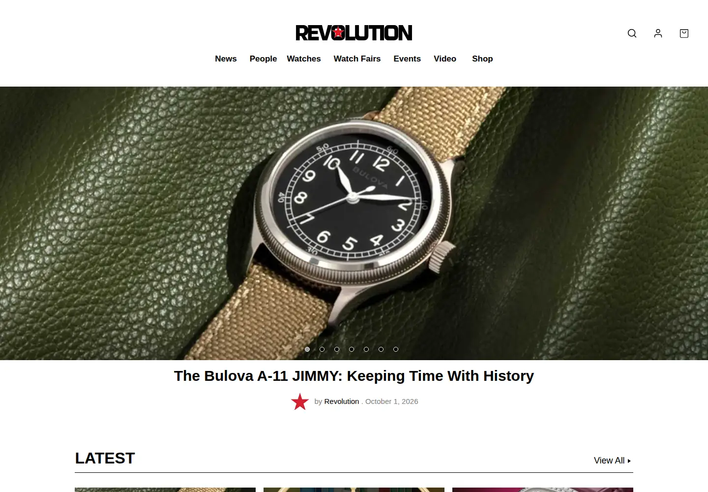 Screenshot of revolutionwatch.com
