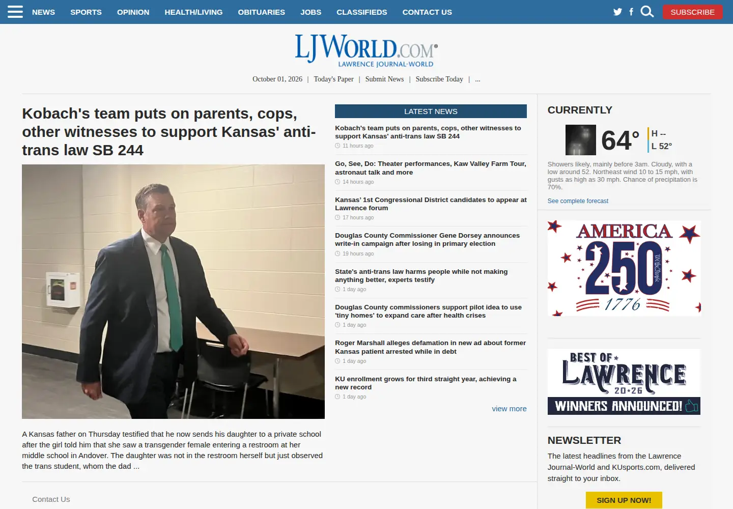 Screenshot of lawrence.com