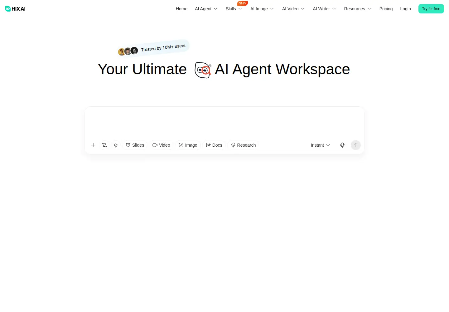 Screenshot of hix.ai