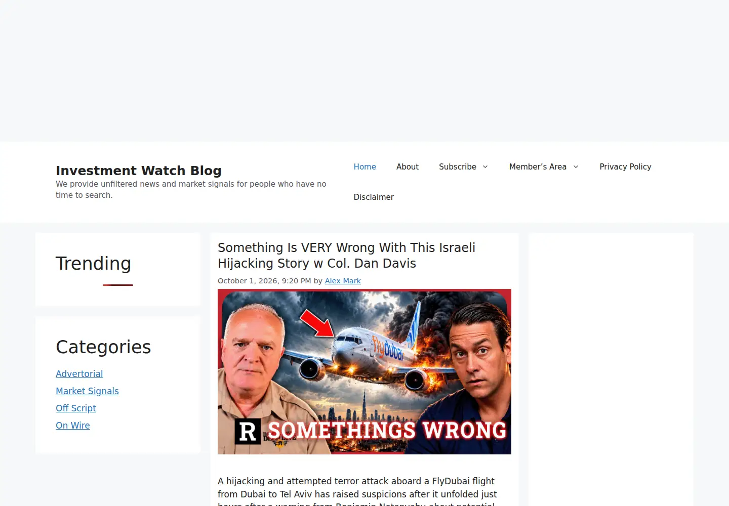 Screenshot of investmentwatchblog.com