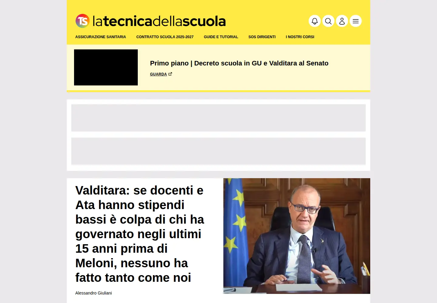 Screenshot of tecnicadellascuola.it