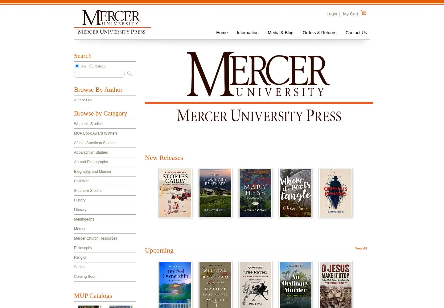Screenshot of mupress.org