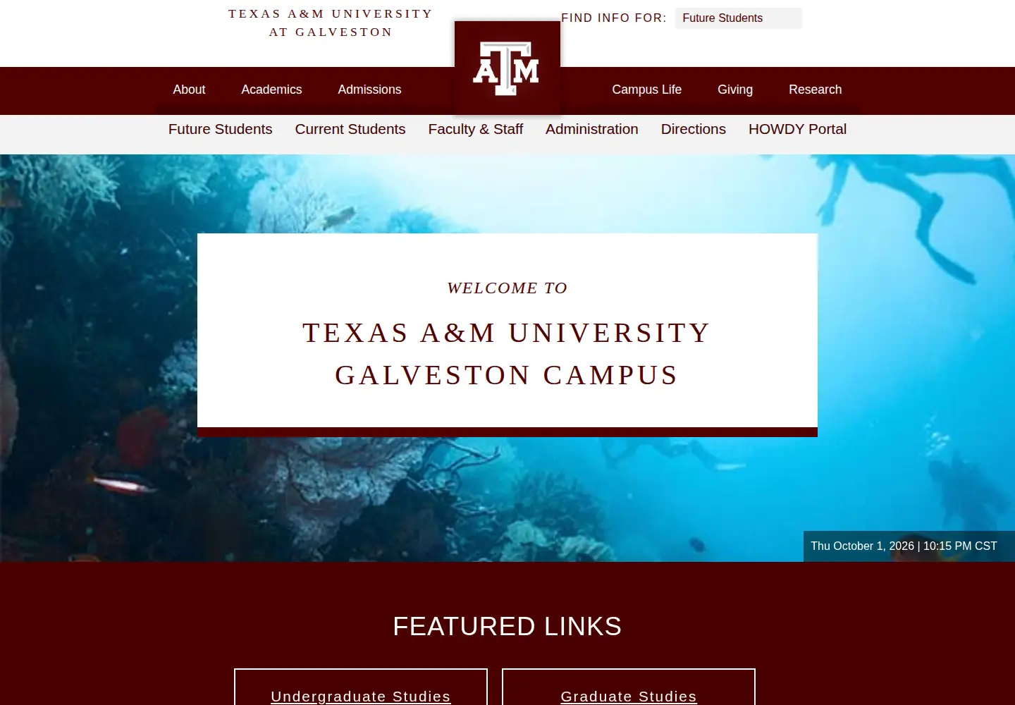 Screenshot of tamug.edu