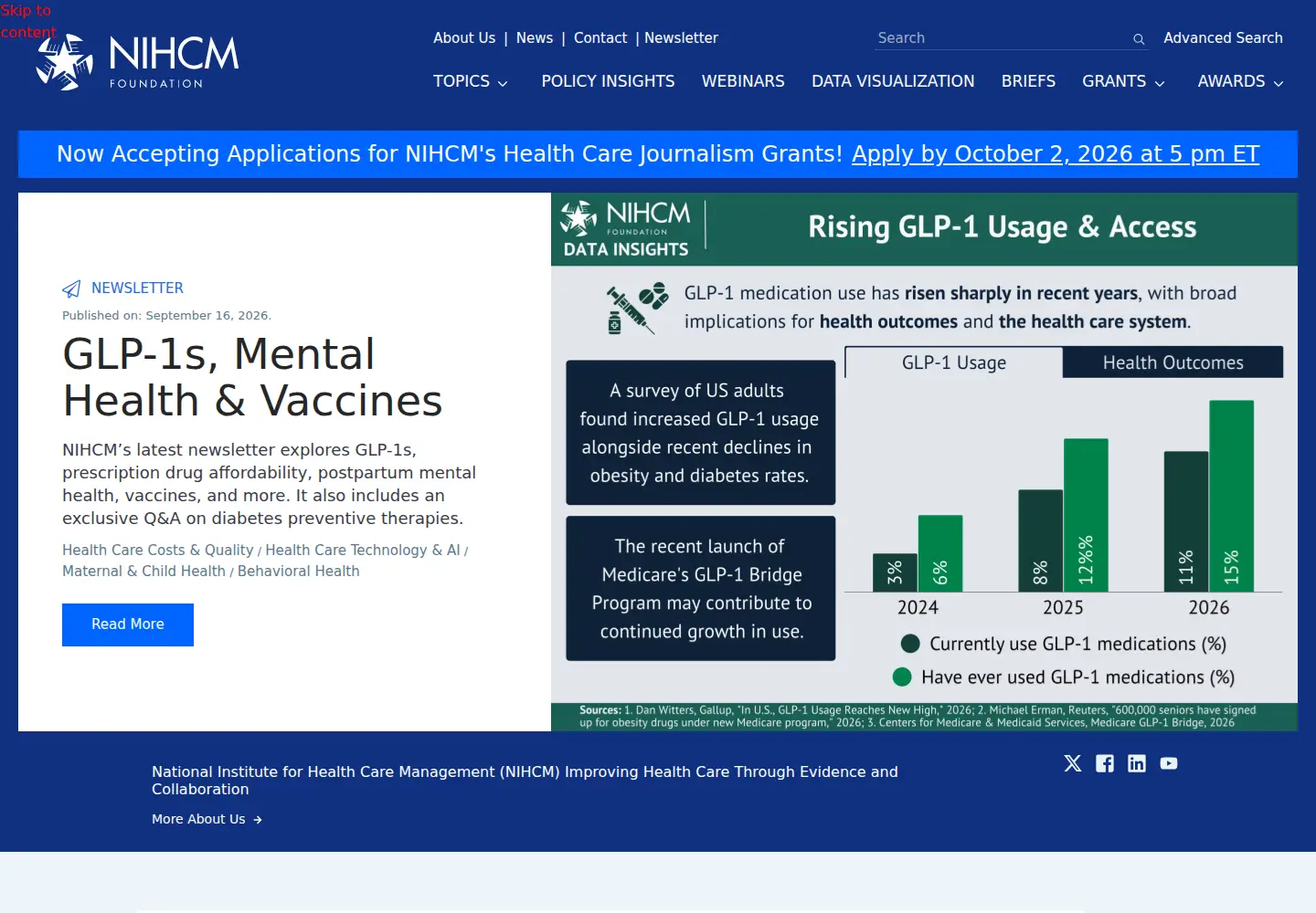 Screenshot of nihcm.org