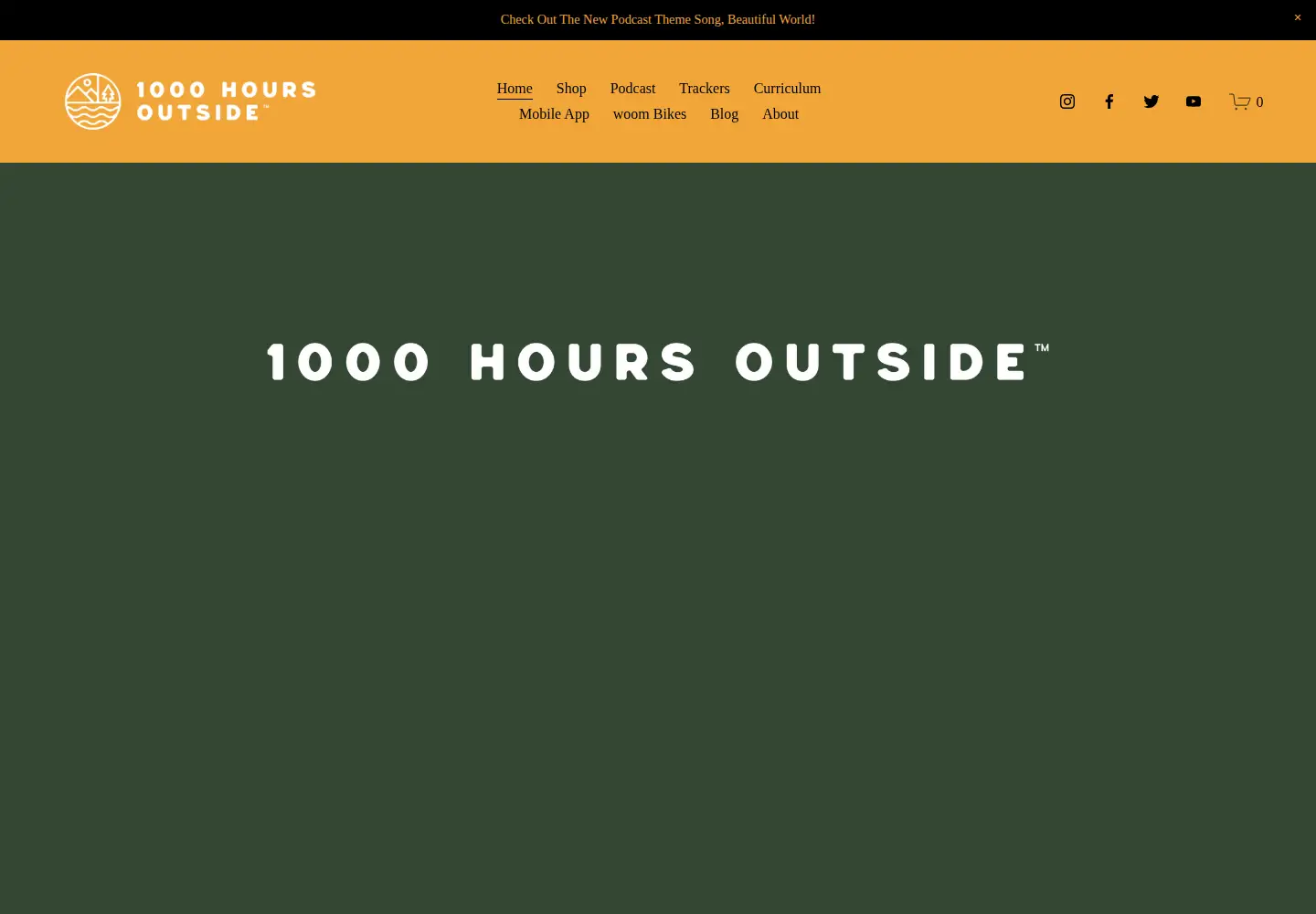 Screenshot of 1000hoursoutside.com