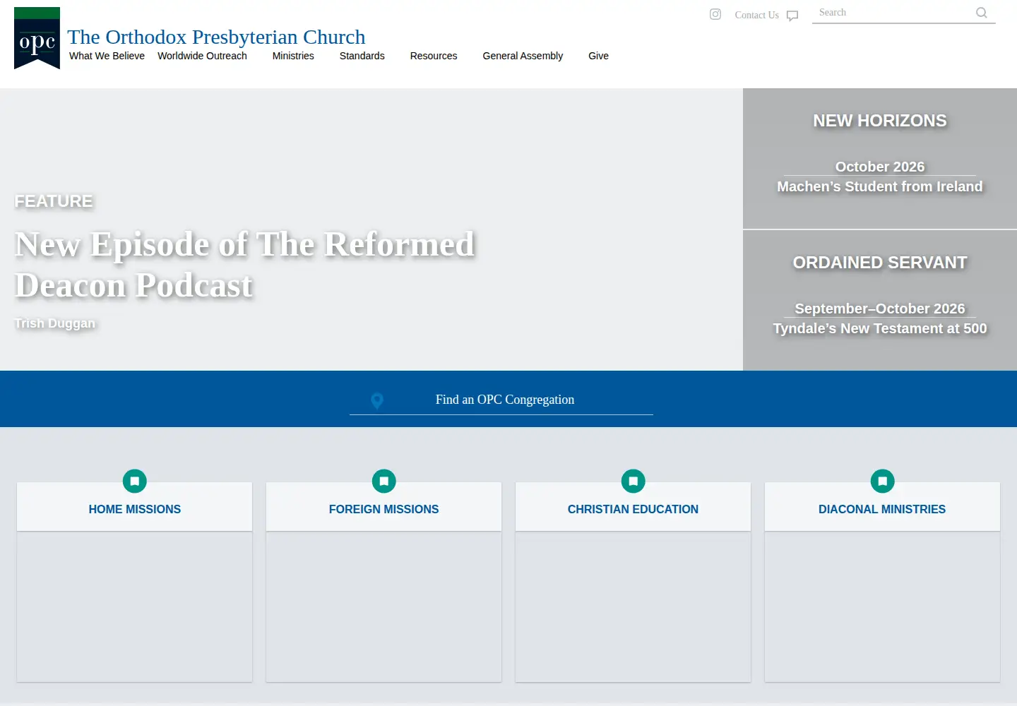 Screenshot of opc.org