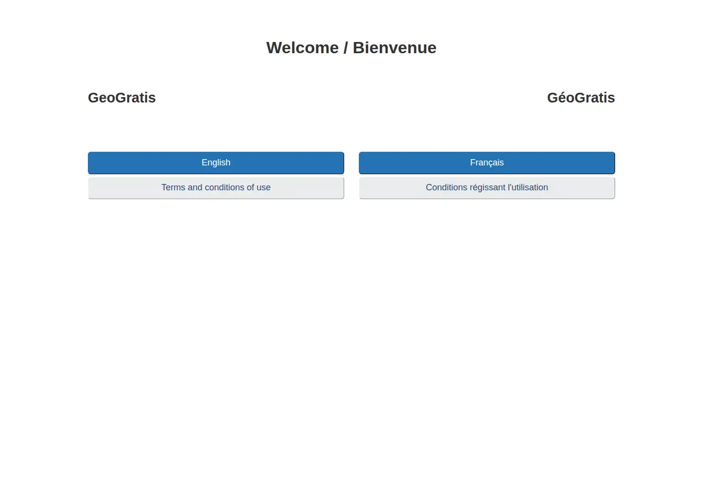 Screenshot of geogratis.gc.ca